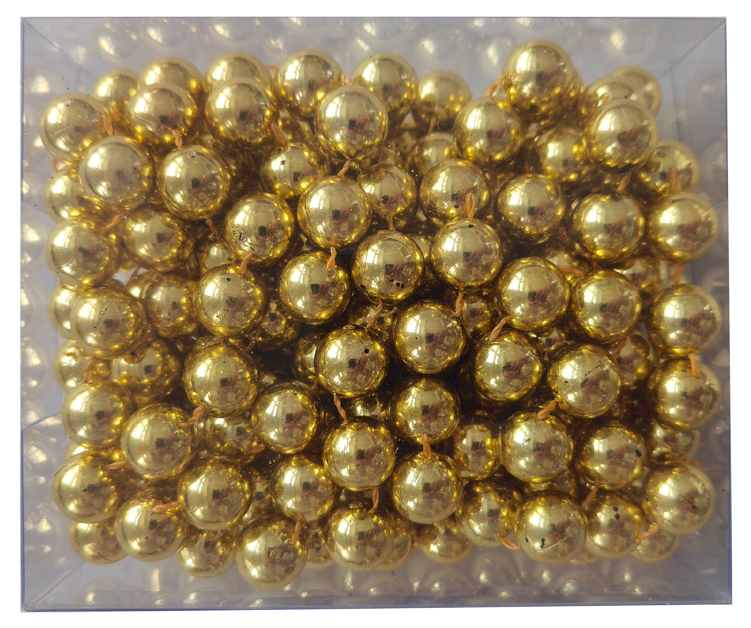 Изображение товара Бусы на елку Actuel золотые длиной 5 м для новогоднего декора