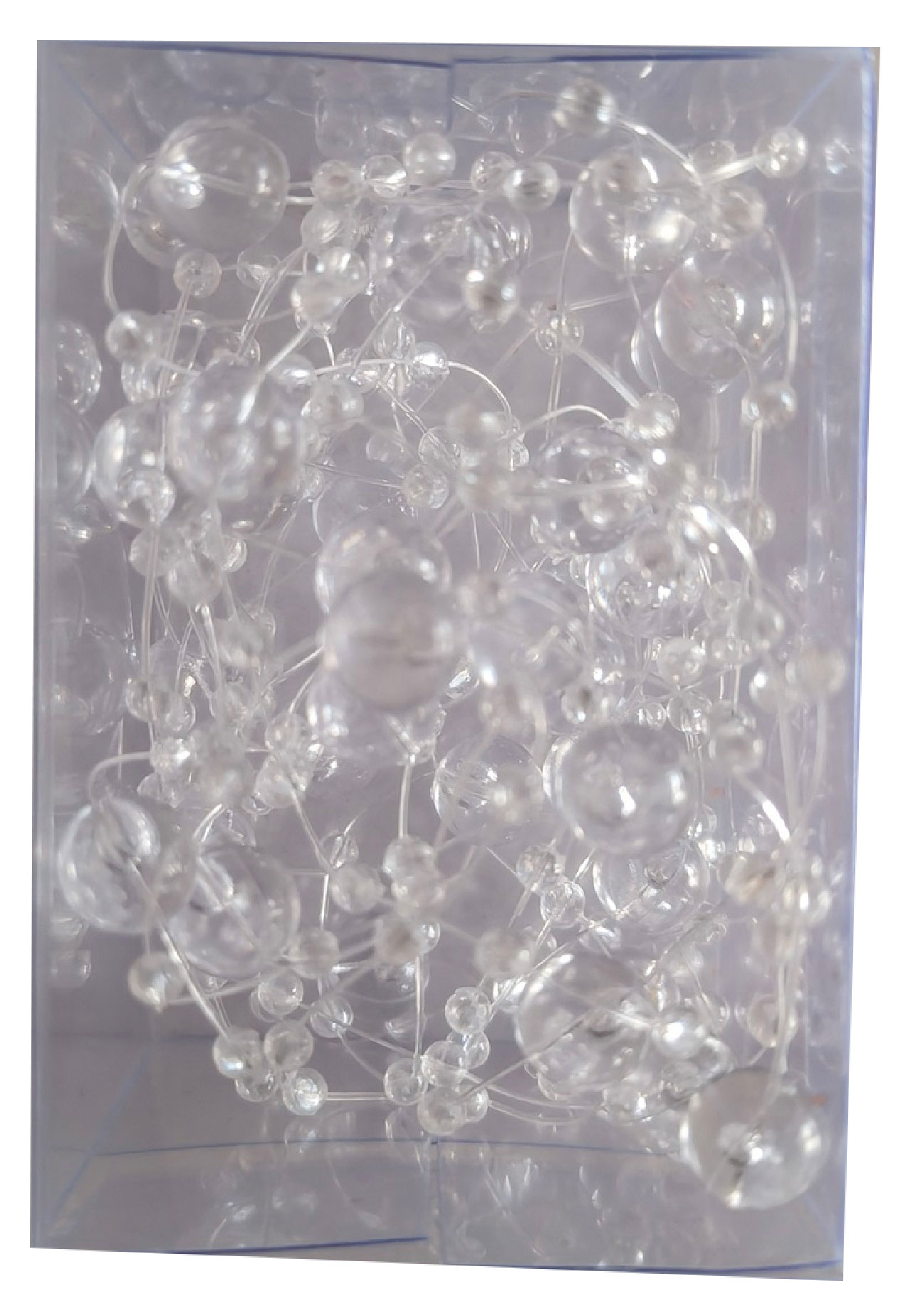 Изображение товара Бусы на елку Actuel прозрачные 2,7 м новогодние украшения для елки