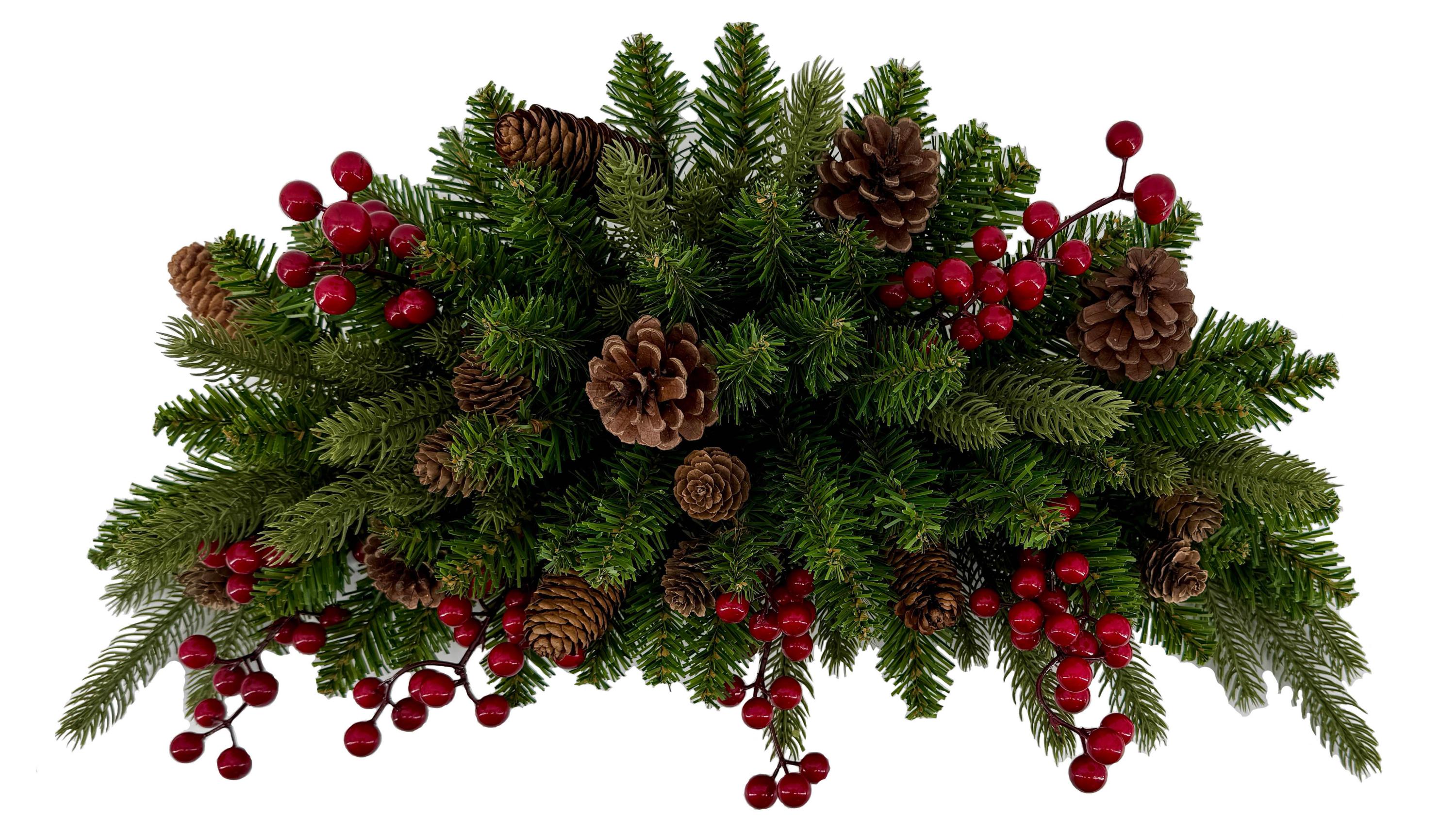 

Декорация Actuel Еловая с шишками и ягодами, 60х34 см