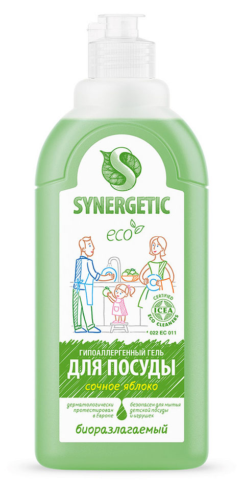 

Гель для мытья посуды Synergetic яблоко, 500 мл