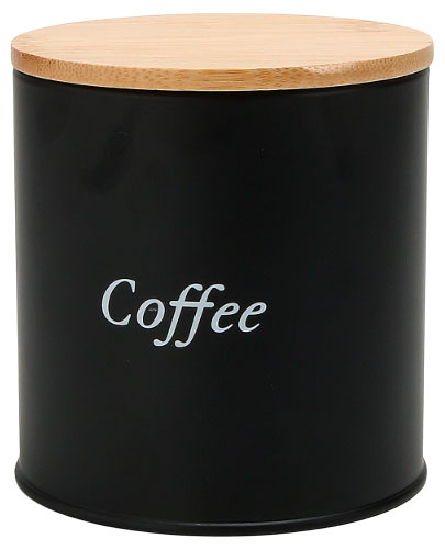 Изображение товара Металлическая банка для кофе Actuel черная 600 мл стильное хранение кофе