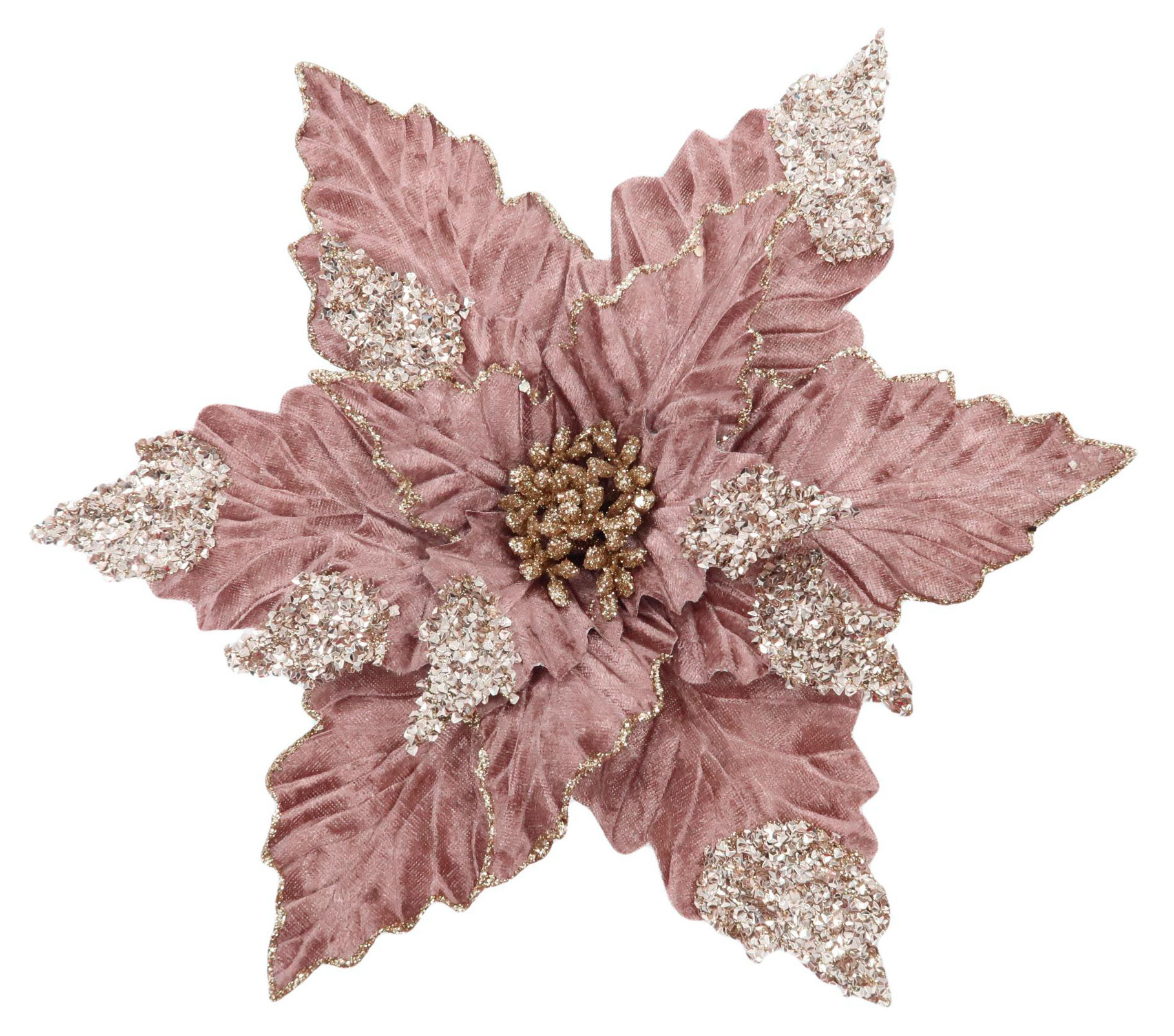 

Украшение Розовый зефир Цветок пуансеттия, 29 см