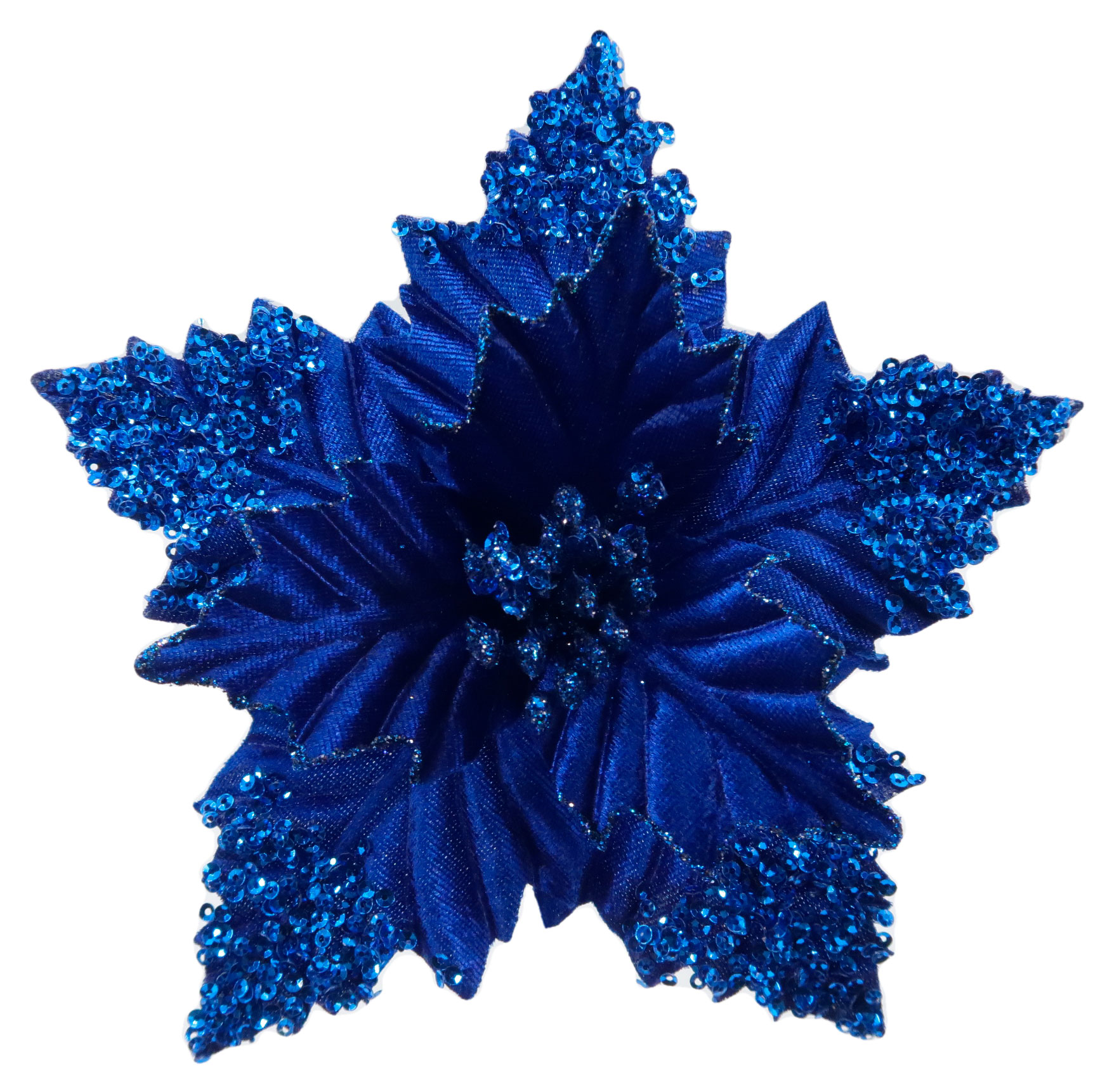 

Украшение Снежная королева Цветок пуансеттия, 18 см