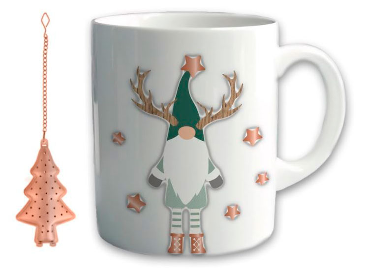 Изображение товара Кружка Actuel Вокруг света Гномик с ситечком, 300 мл