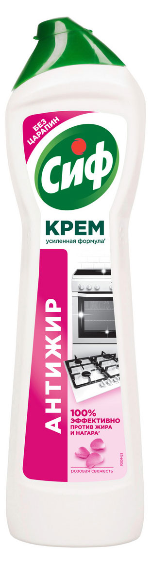 

Крем чистящий для кухни Сиф Розовая свежесть для плит и стеклокерамики, 500 мл
