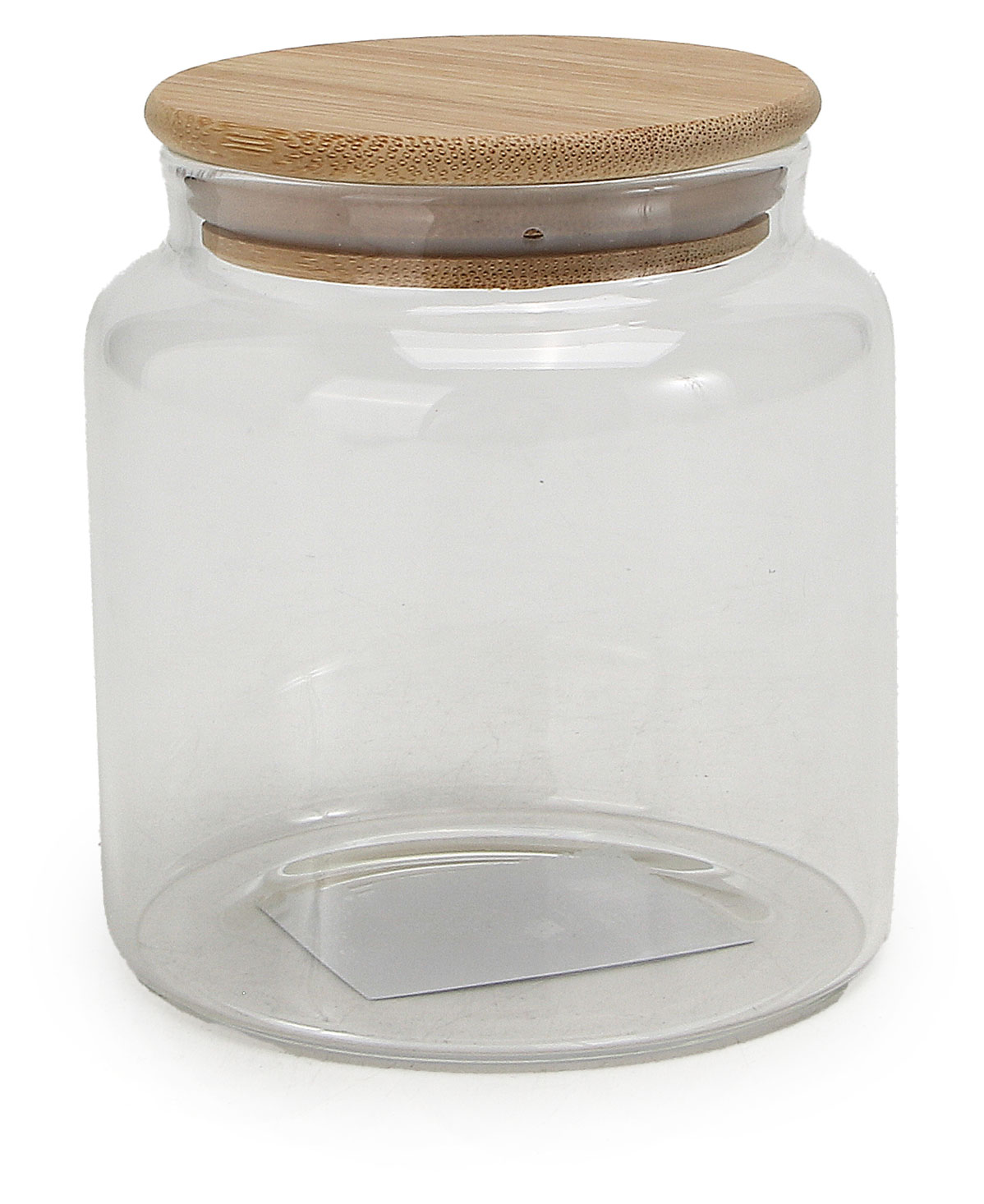 Изображение товара Стеклянная банка с бамбуковой крышкой 650 мл для сыпучих продуктов