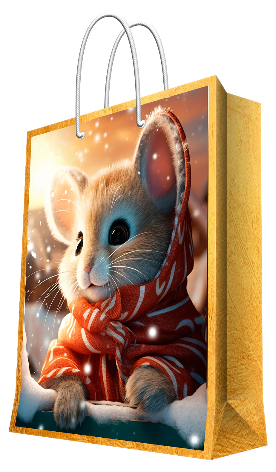 Изображение товара Подарочный бумажный пакет Феникс-Презент 18x23x10 см в ассортименте