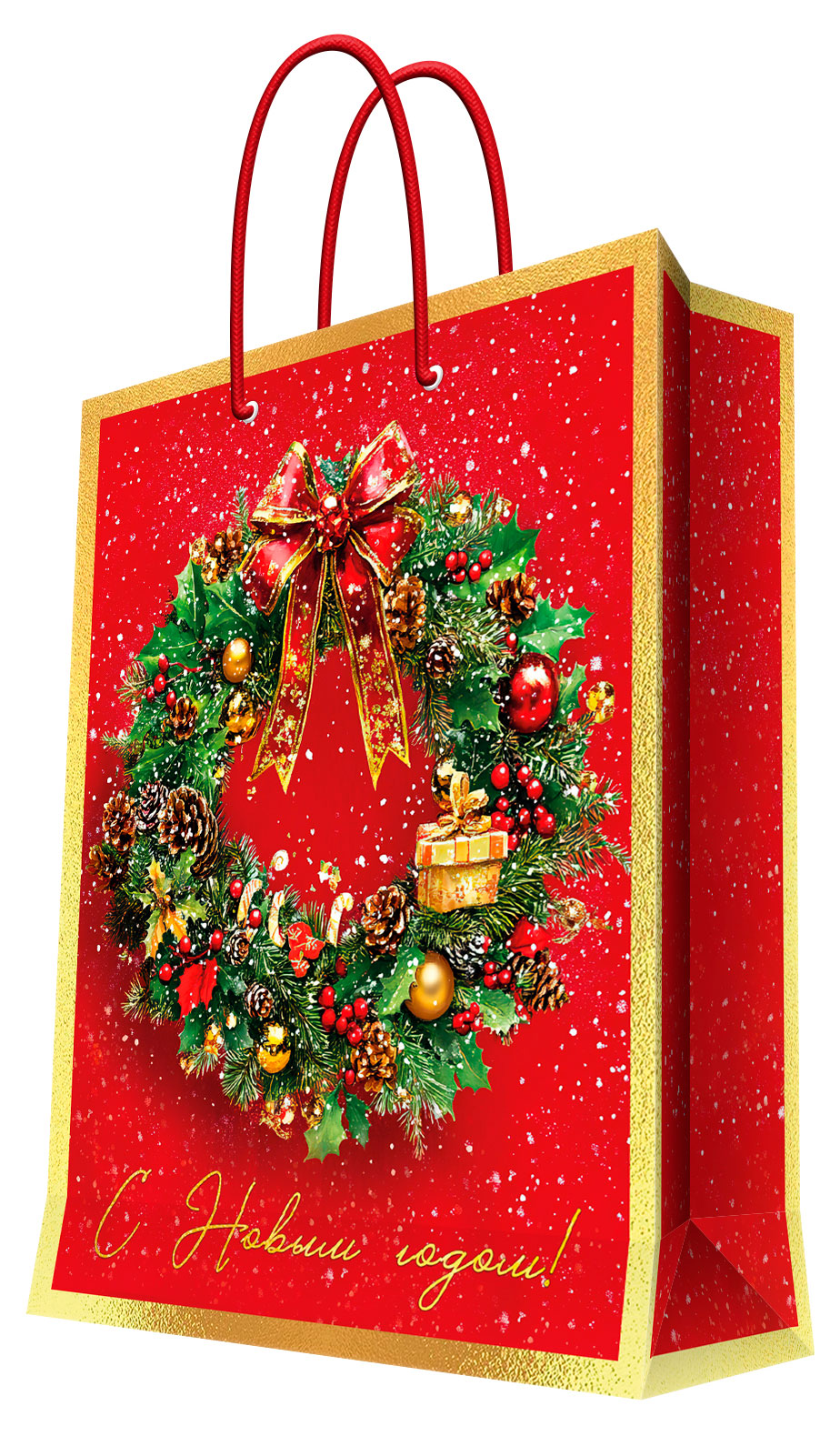 Изображение товара Пакет подарочный «Феникс-Презент» бумажный 26x32,4x13 см, 1 шт в ассортименте