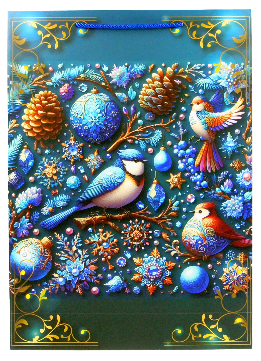 Изображение товара Подарочный бумажный пакет ArteNuevo 33х46х10 см яркий и прочный