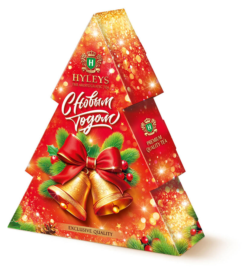 Изображение товара Чай черный HYLEYS Елочка 50 г подарочная упаковка новогодний подарок