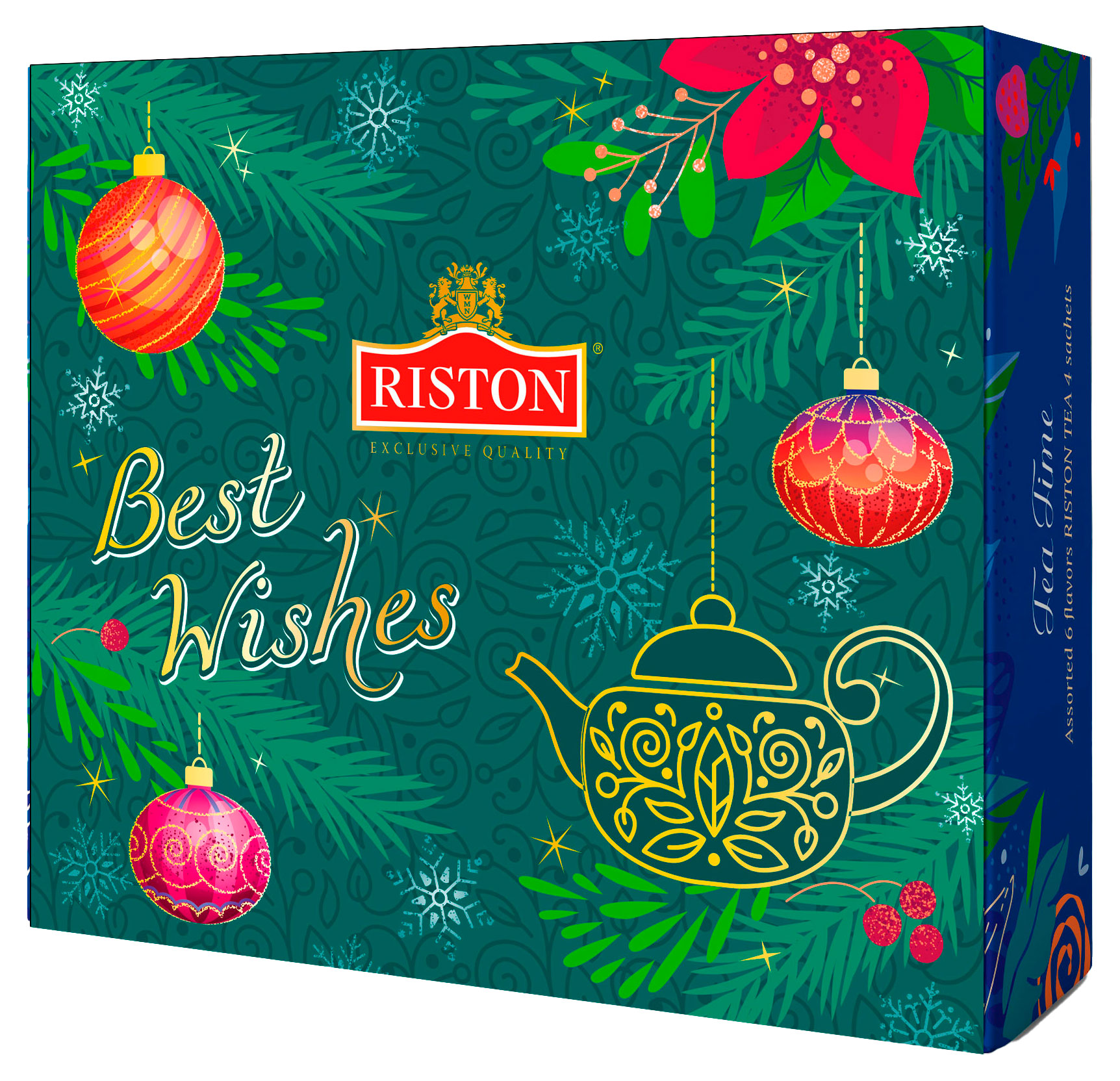 Изображение товара Чайное ассорти Время для чая RISTON 42 г подарочный набор фруктово-ягодных и зеленых сортов