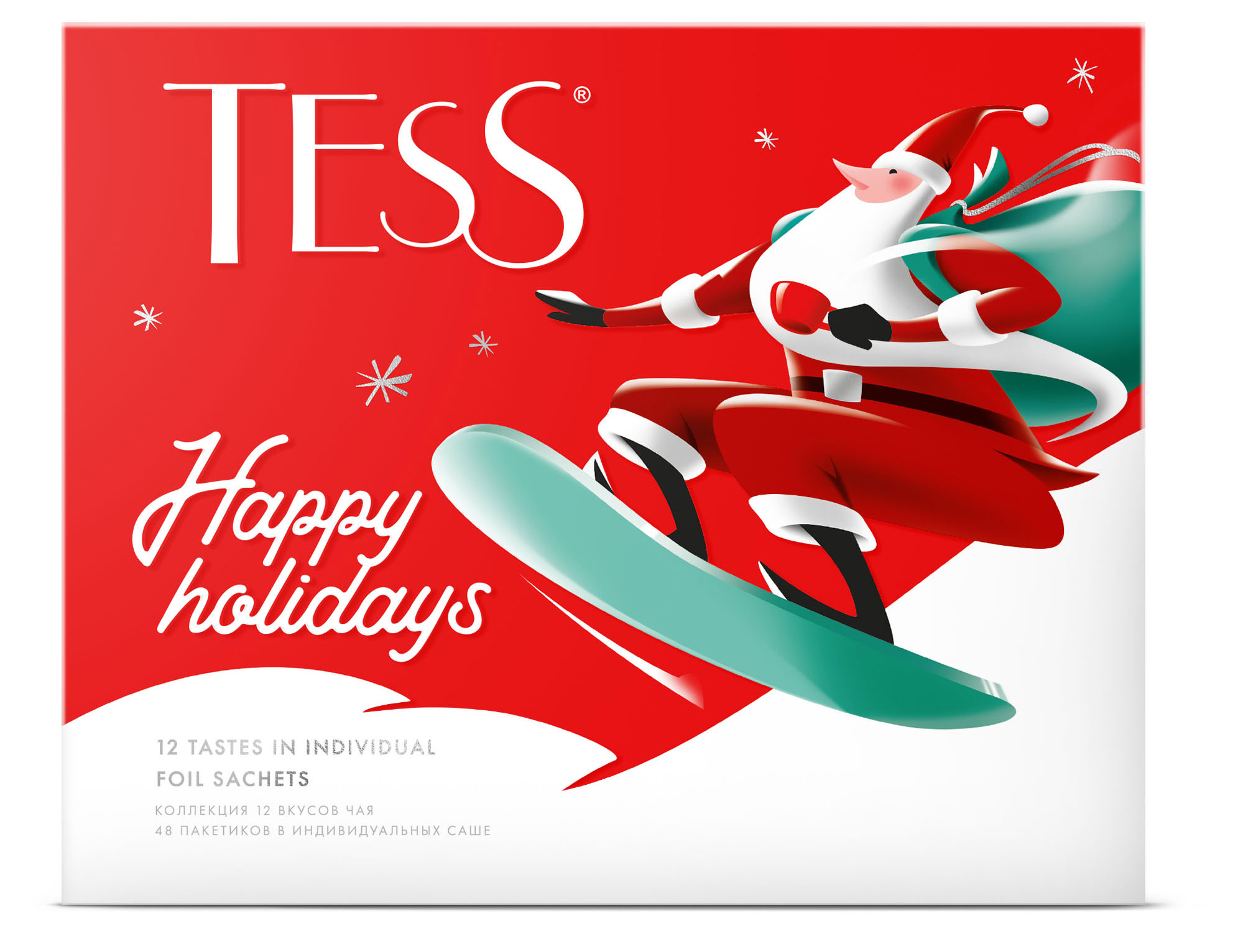 Изображение товара Чайное ассорти Tess Happy holidays 12 вкусов, 48 пакетиков подарочный набор