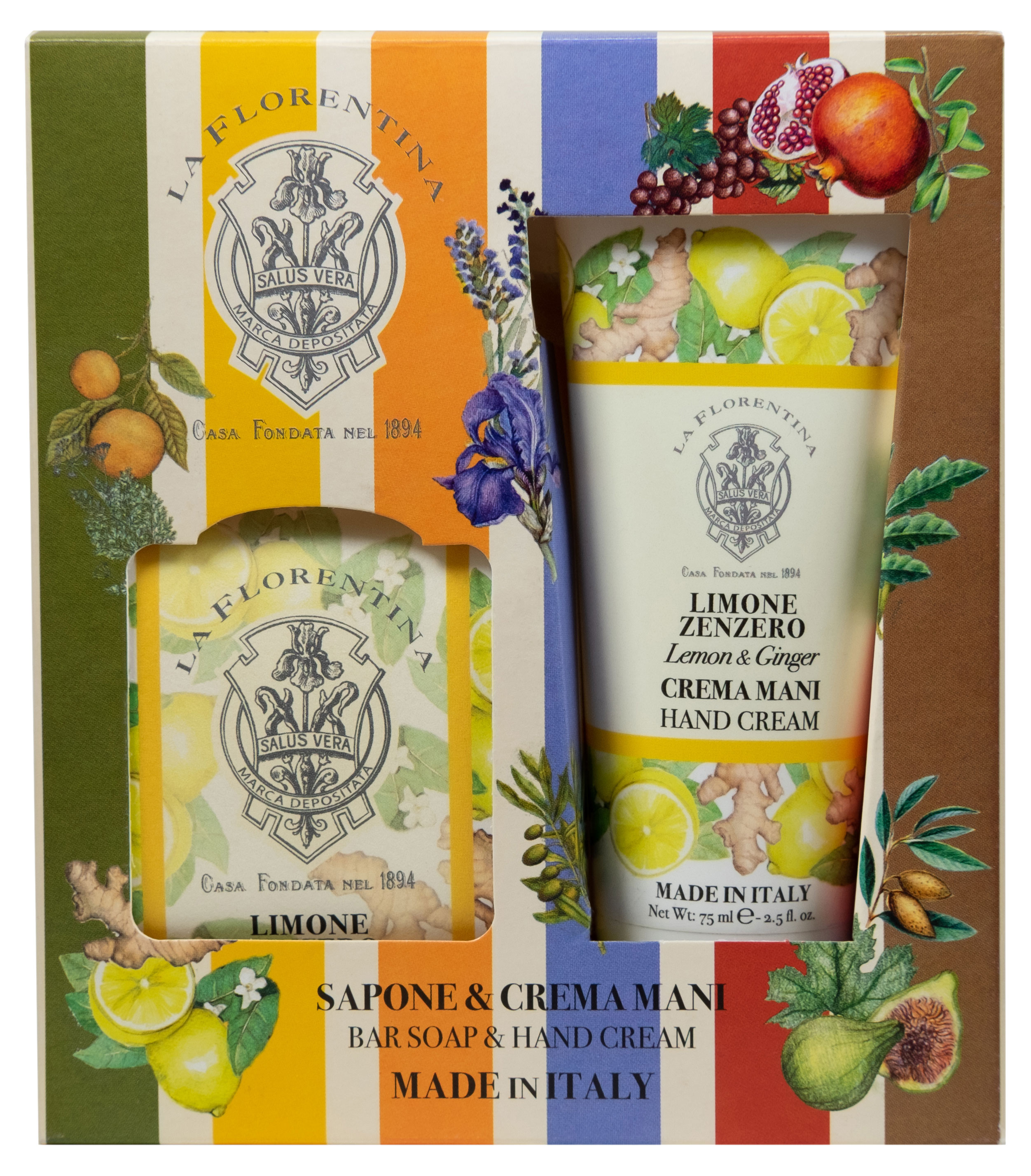 Изображение товара Набор подарочный La Florentina Лимон и Имбирь, Крем 75 мл + Мыло 106 г