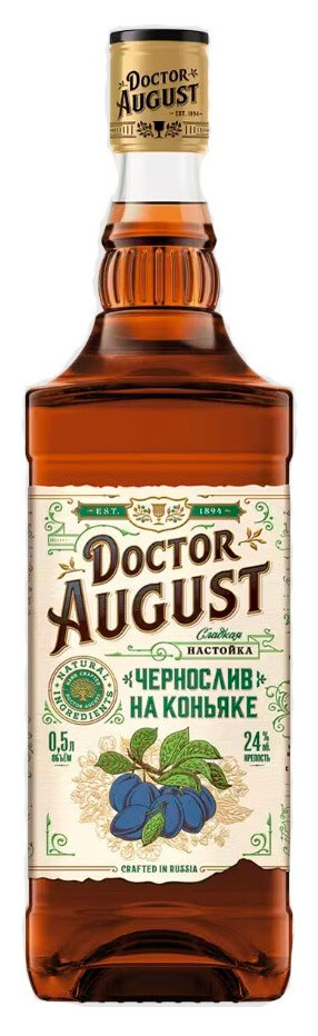 

Настойка сладкая Doctor August Чернослив на коньяке Россия, 0,5 л