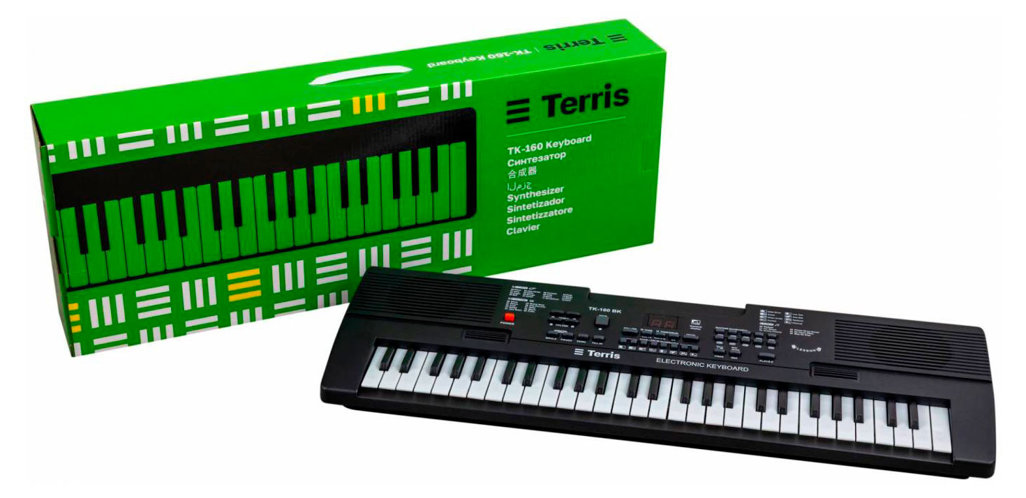 Изображение товара Синтезатор Terris TK160BK 54 мини-клавиши компактный музыкальный инструмент