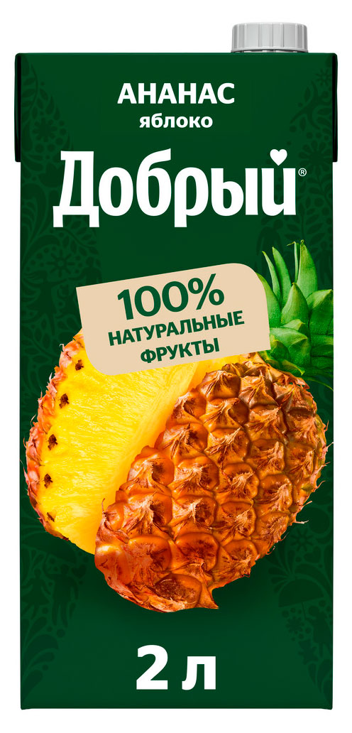

Нектар Добрый ананас яблоко, 2 л