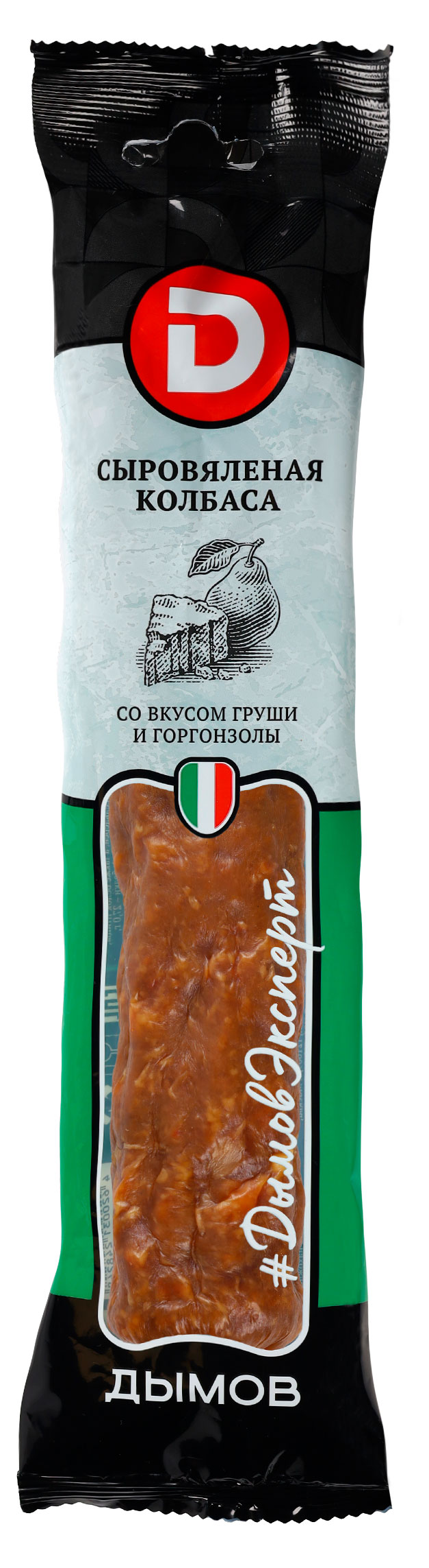 Изображение товара Колбаса сыровяленая ДЫМОВ с грушей и горгонзолой 200 г Русский деликатес