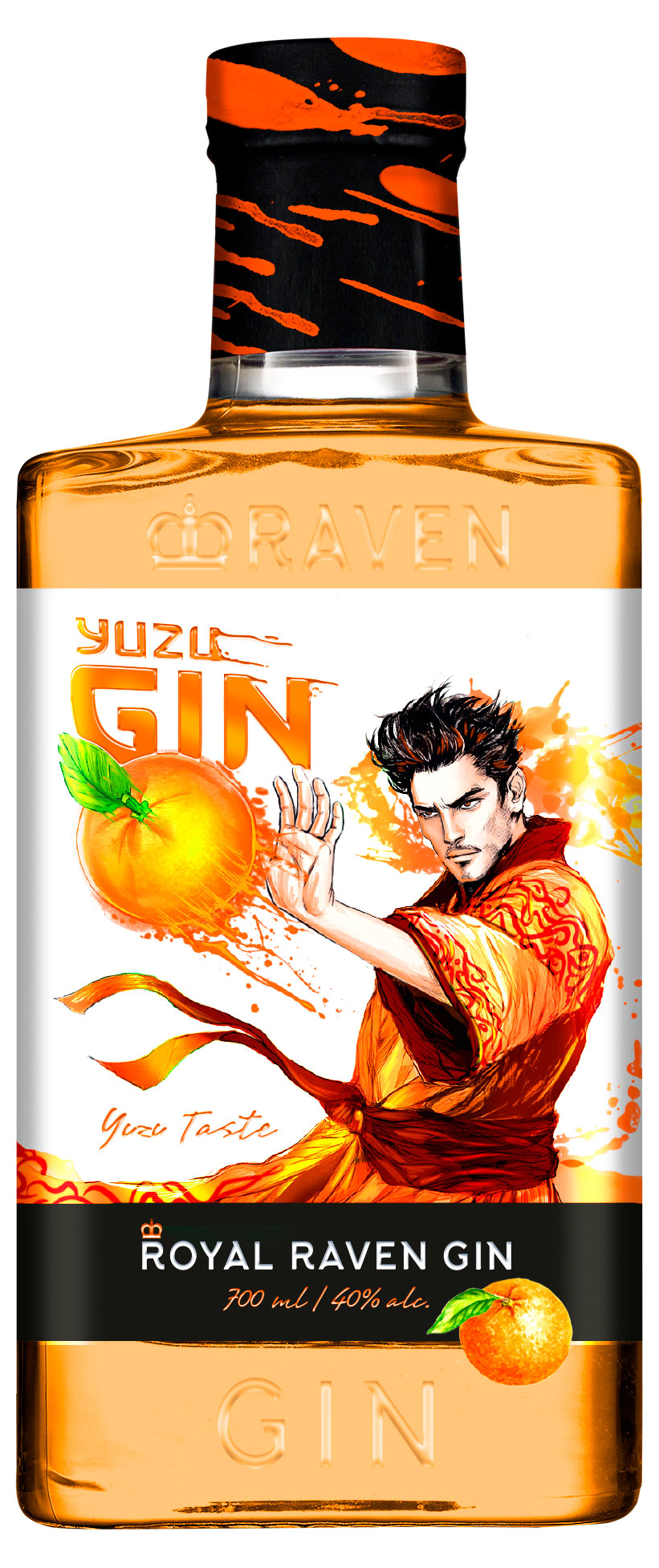 Изображение товара Джин Royal Raven со вкусом юдзу 0,7 л 40% Россия натуральный ароматный напиток
