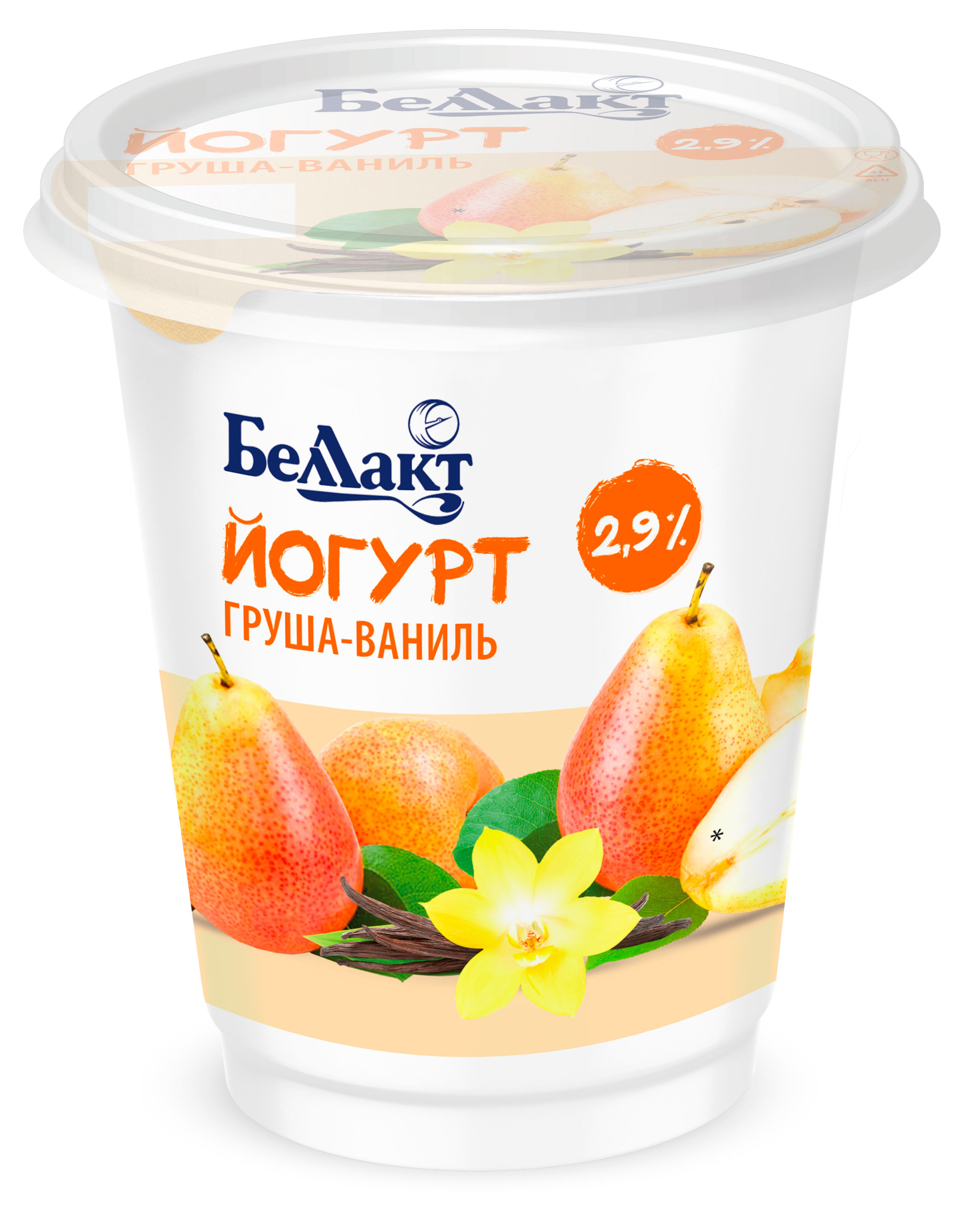 

Йогурт густой Беллакт с наполнителем груша ваниль 2,9% БЗМЖ Беларусь, 380 г