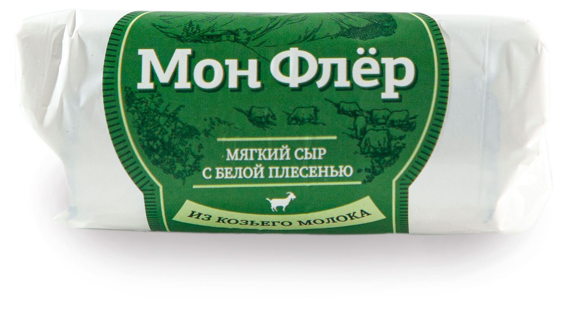 Изображение товара Сыр козий мягкий с белой плесенью из козьего молока Мон Флер Eco Village БЗМЖ, 120 г