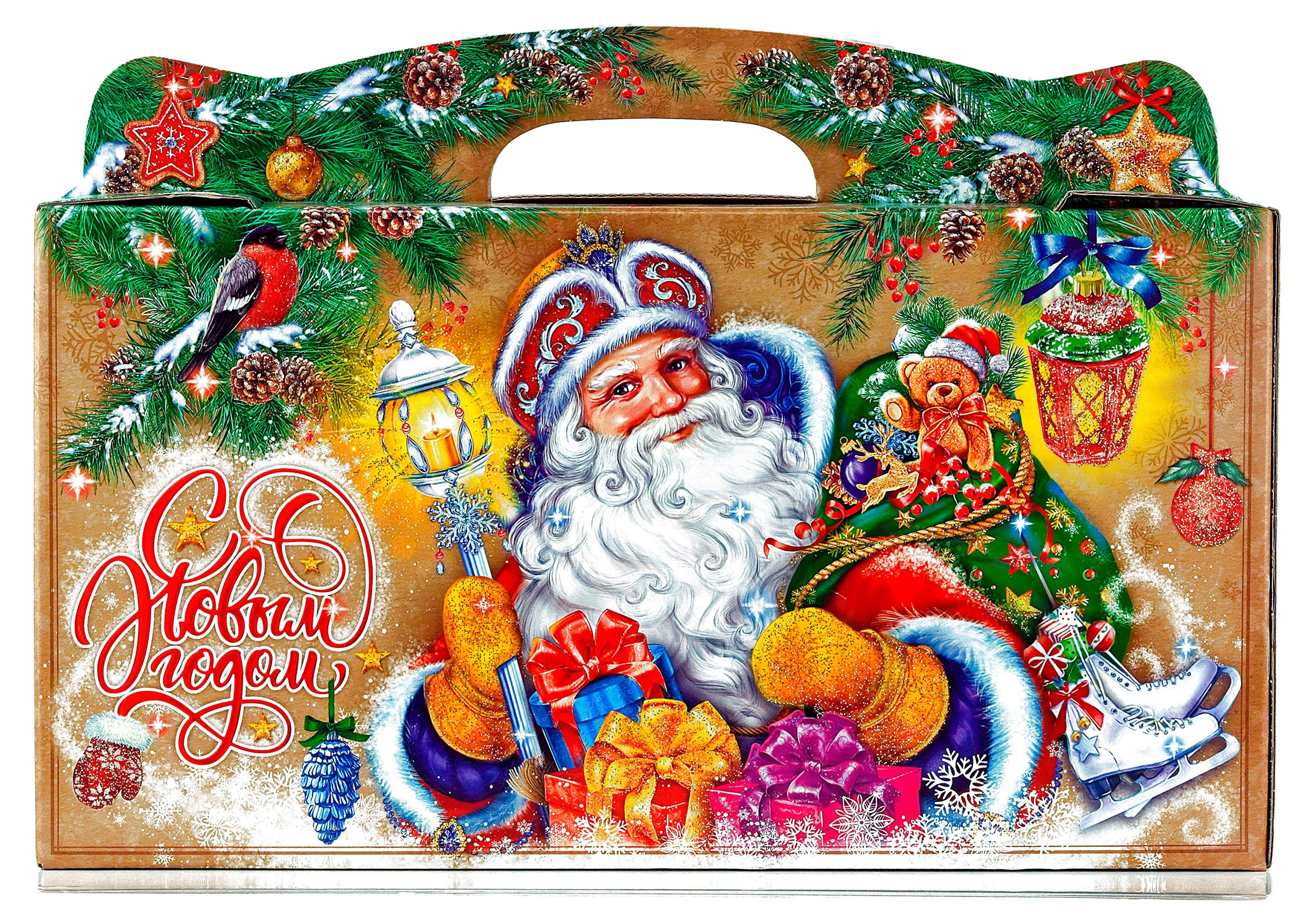 

Подарок новогодний сладкий Мосупак Кейс Дед Мороз и снегири, 2,153 кг