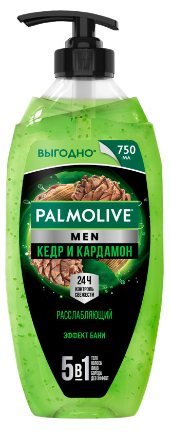 

Гель для душа Palmolive Men 5в1 Расслабляющий кедр и кардамон, 750 мл