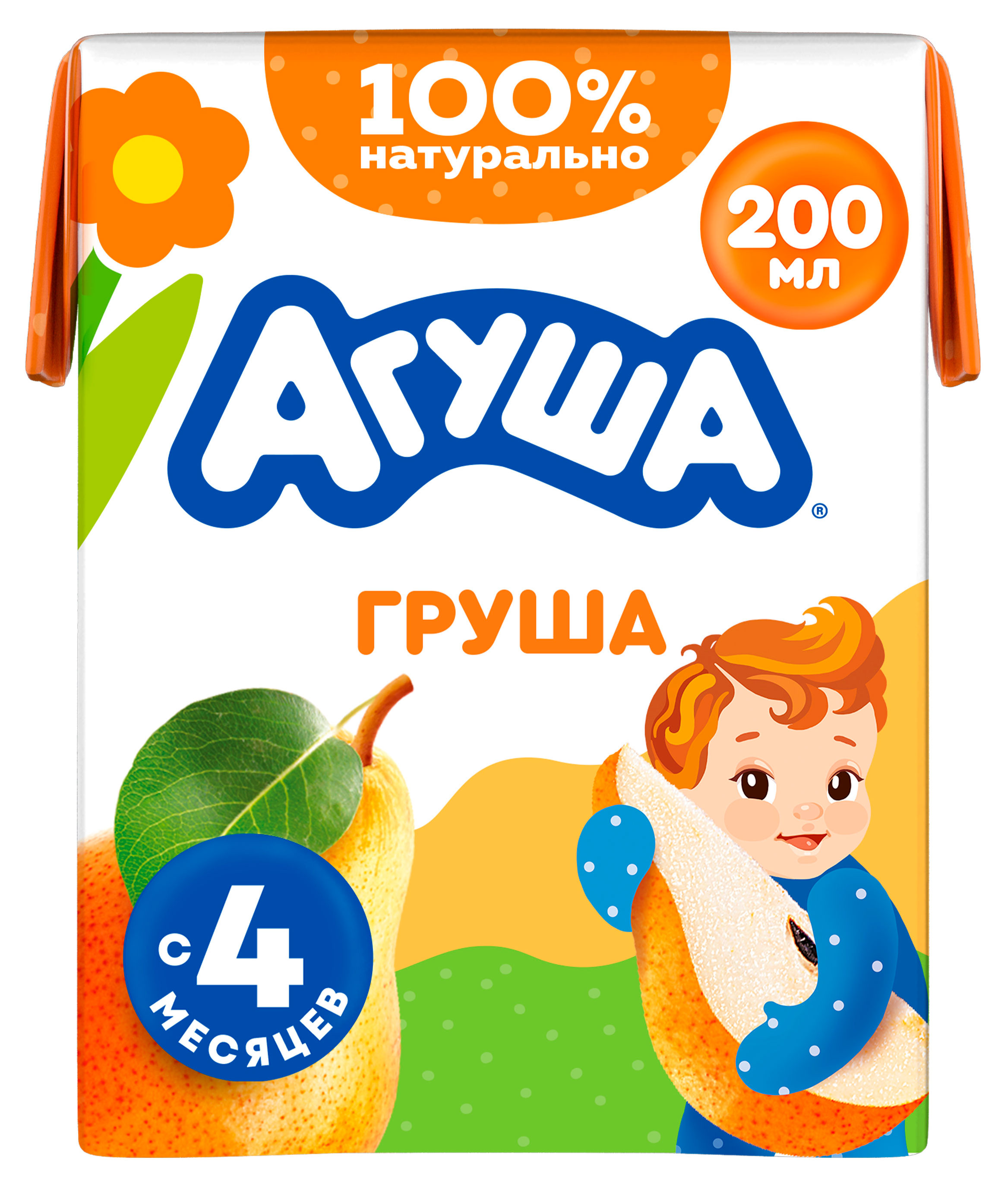 

Сок детский Агуша Груша груша с 4 мес., 200 мл
