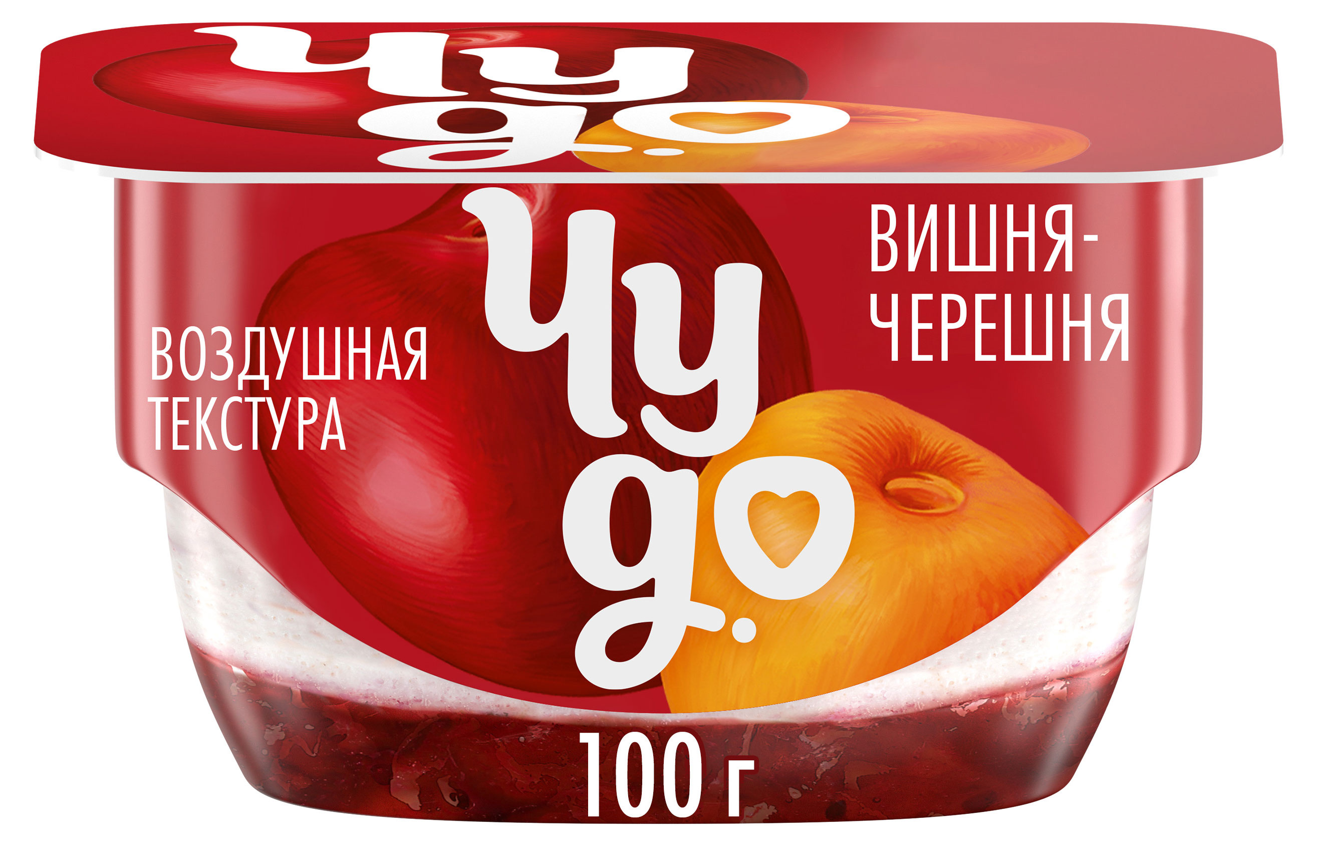 Изображение товара Творожок воздушный Вишня-Черешня 4% БЗМЖ 100 г Чудо десерт