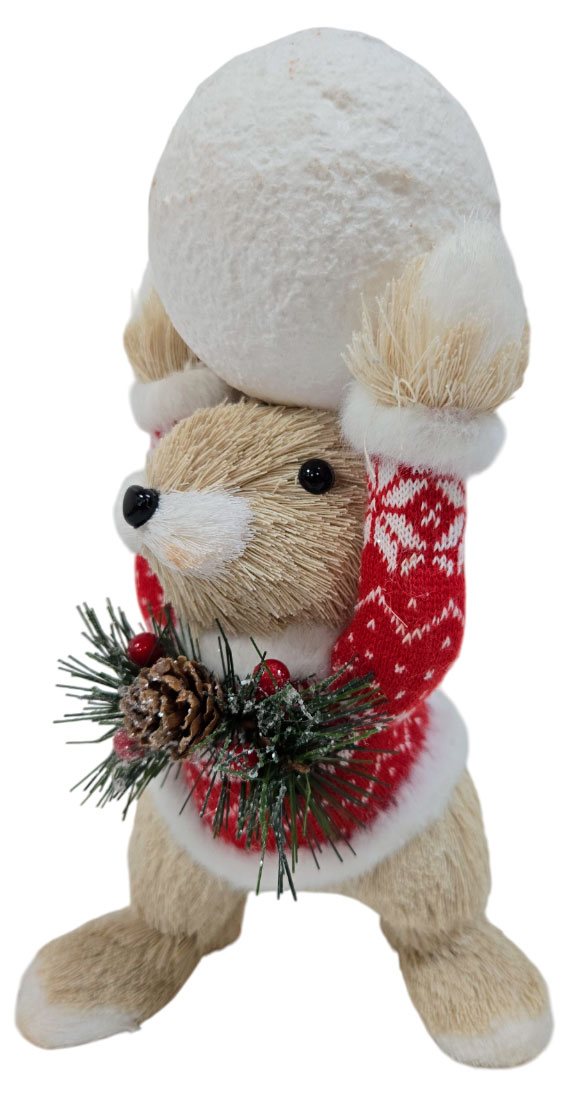 

Фигурка декоративная Вокруг света Белка со снежком, 25 см