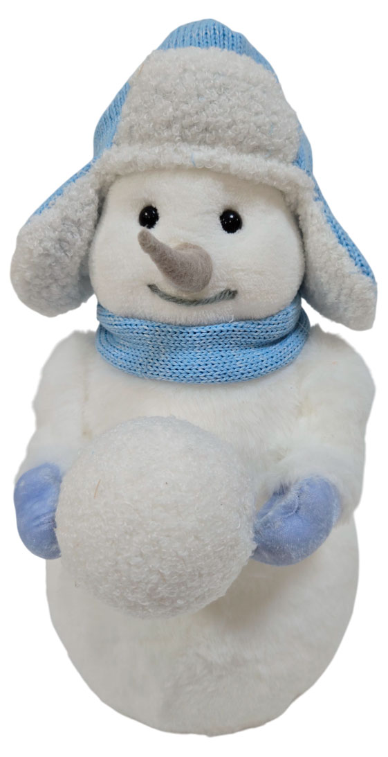 

Фигурка декоративная Снежная королева Снеговик со снежком, 32 см