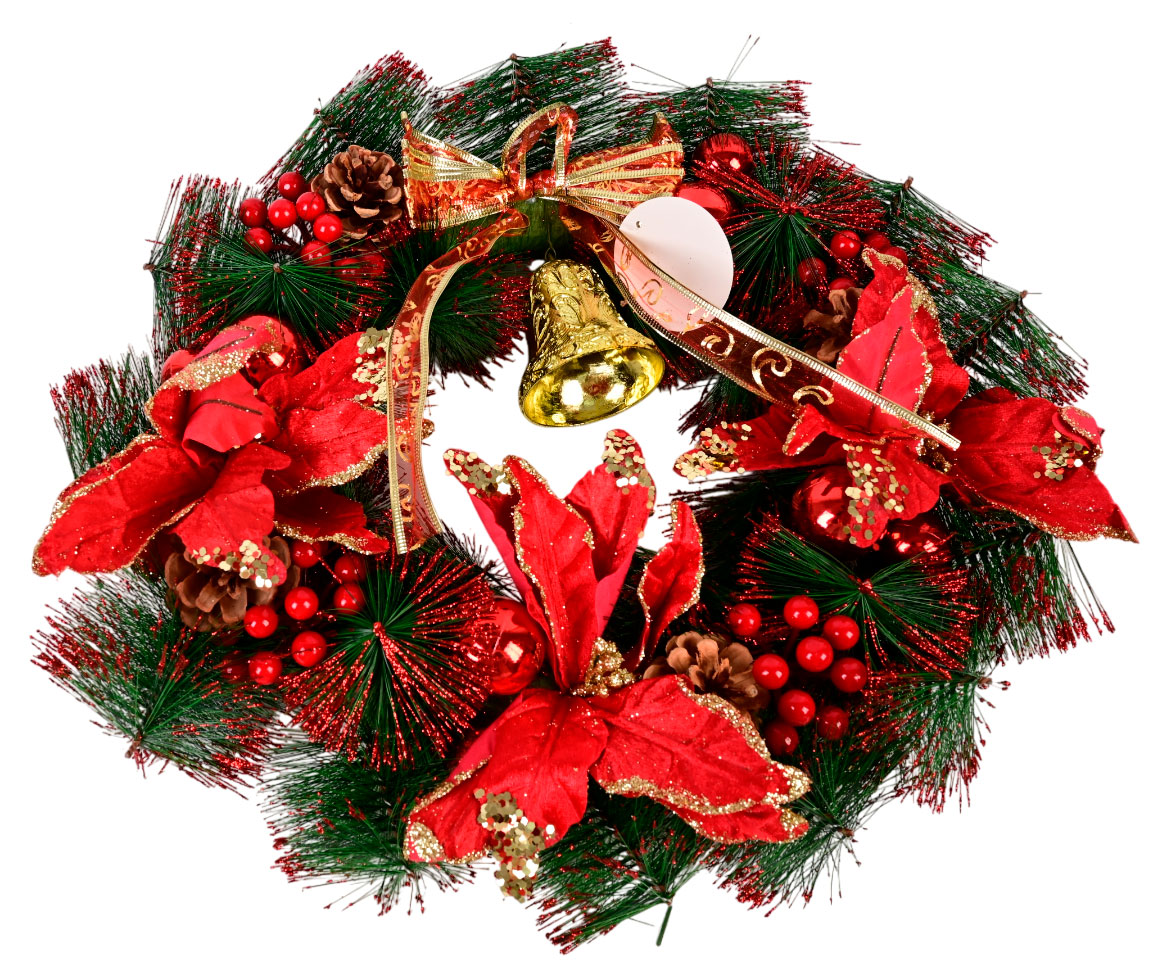 

Декорация Венок мишура и шарики, 45 см