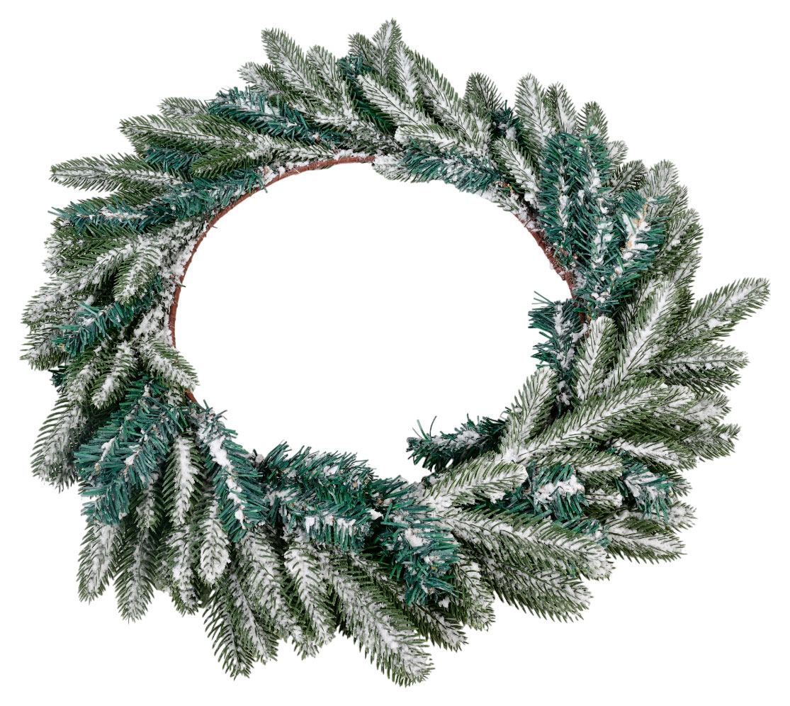 

Декорация Венок еловый заснеженный, 60 см