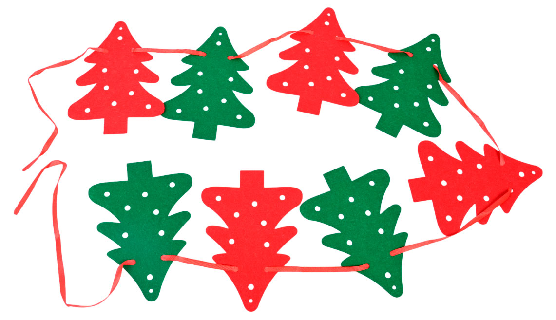 

Гирлянда Елочки фетровые, 2 м