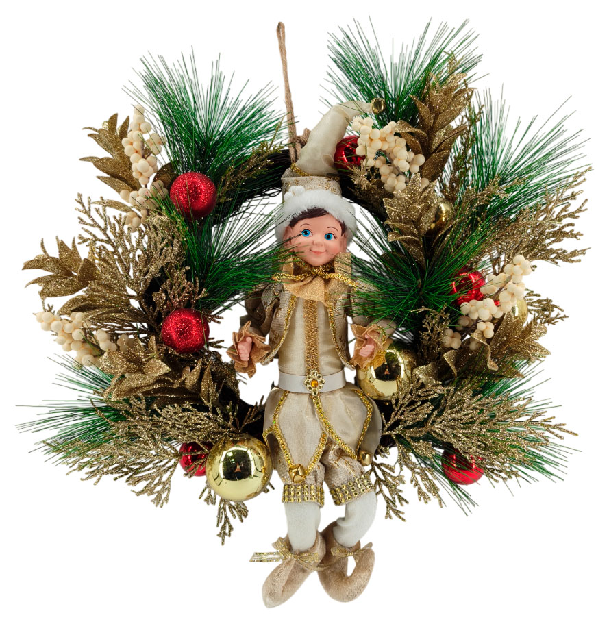 

Декорация Венок рождественский эльф, 50 см