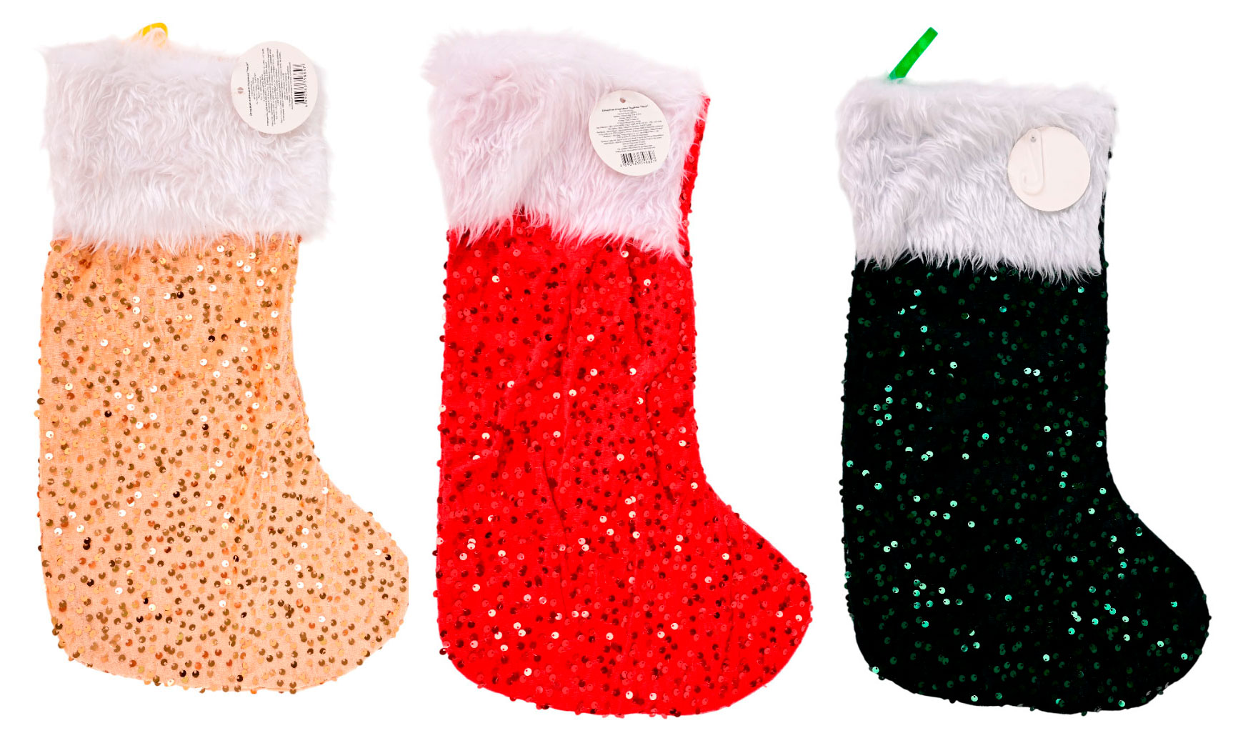 

Декорация Рождественский носок 46 см, 1 шт в ассортименте