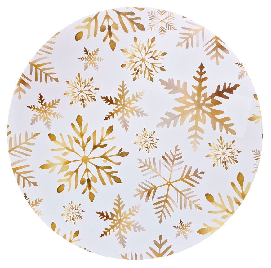 Изображение товара Подкладка под горячее Золотые звезды 36 см круглая дизайнерская из полипропилена