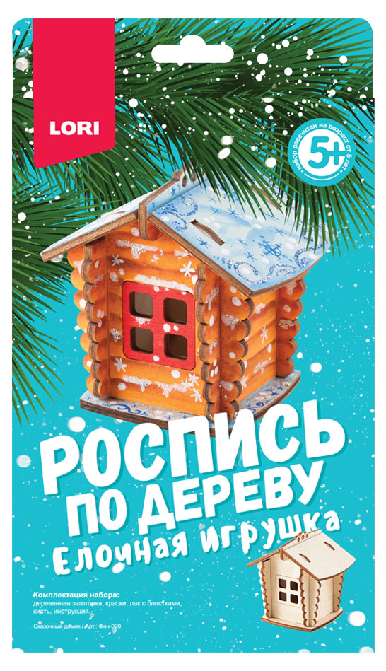 Изображение товара Набор для творчества LORI Роспись по дереву Елочная игрушка 1 шт в ассортименте