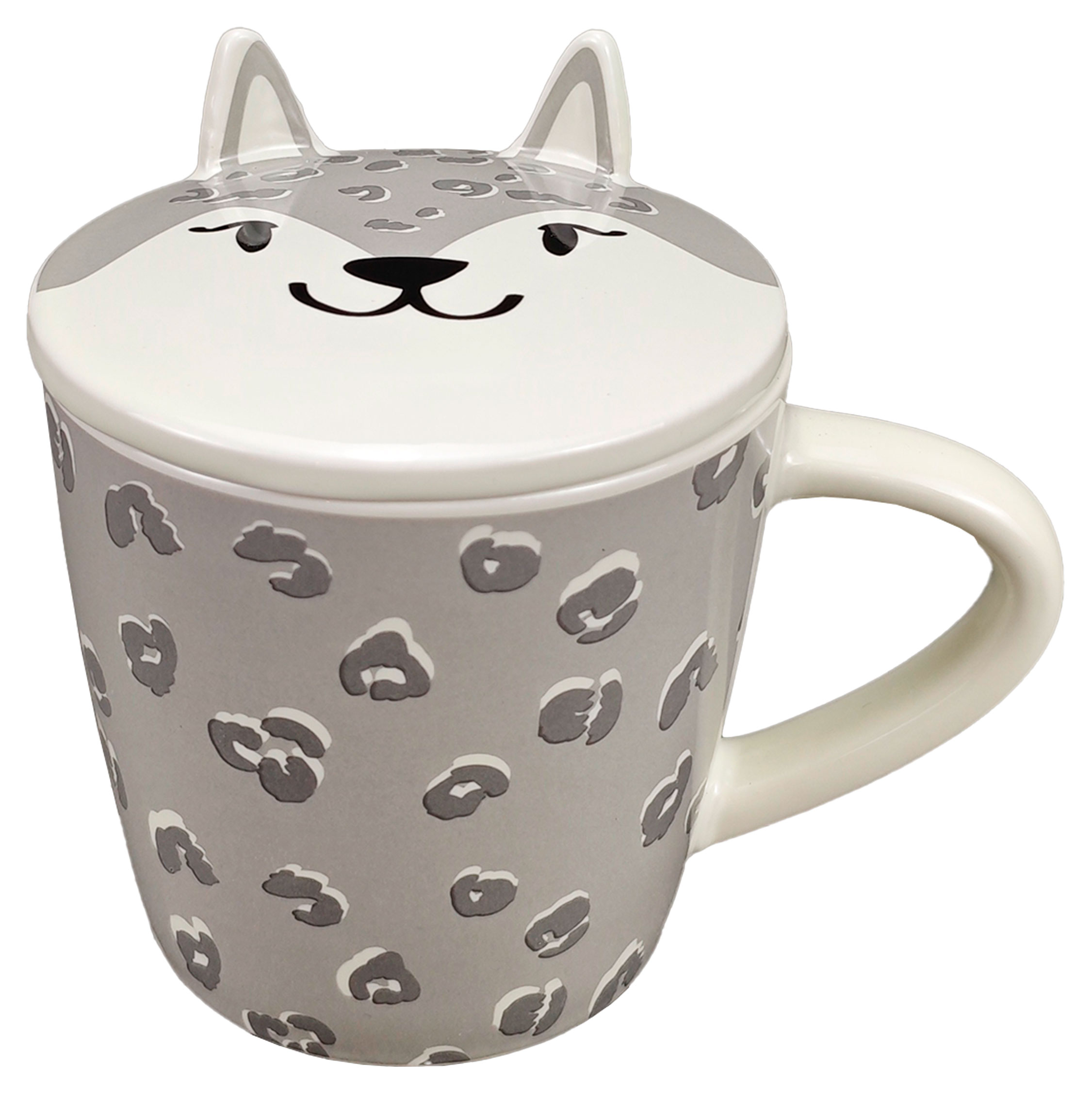 Изображение товара Кружка Actuel Вокруг света Рысь с крышкой 430 мл фарфор