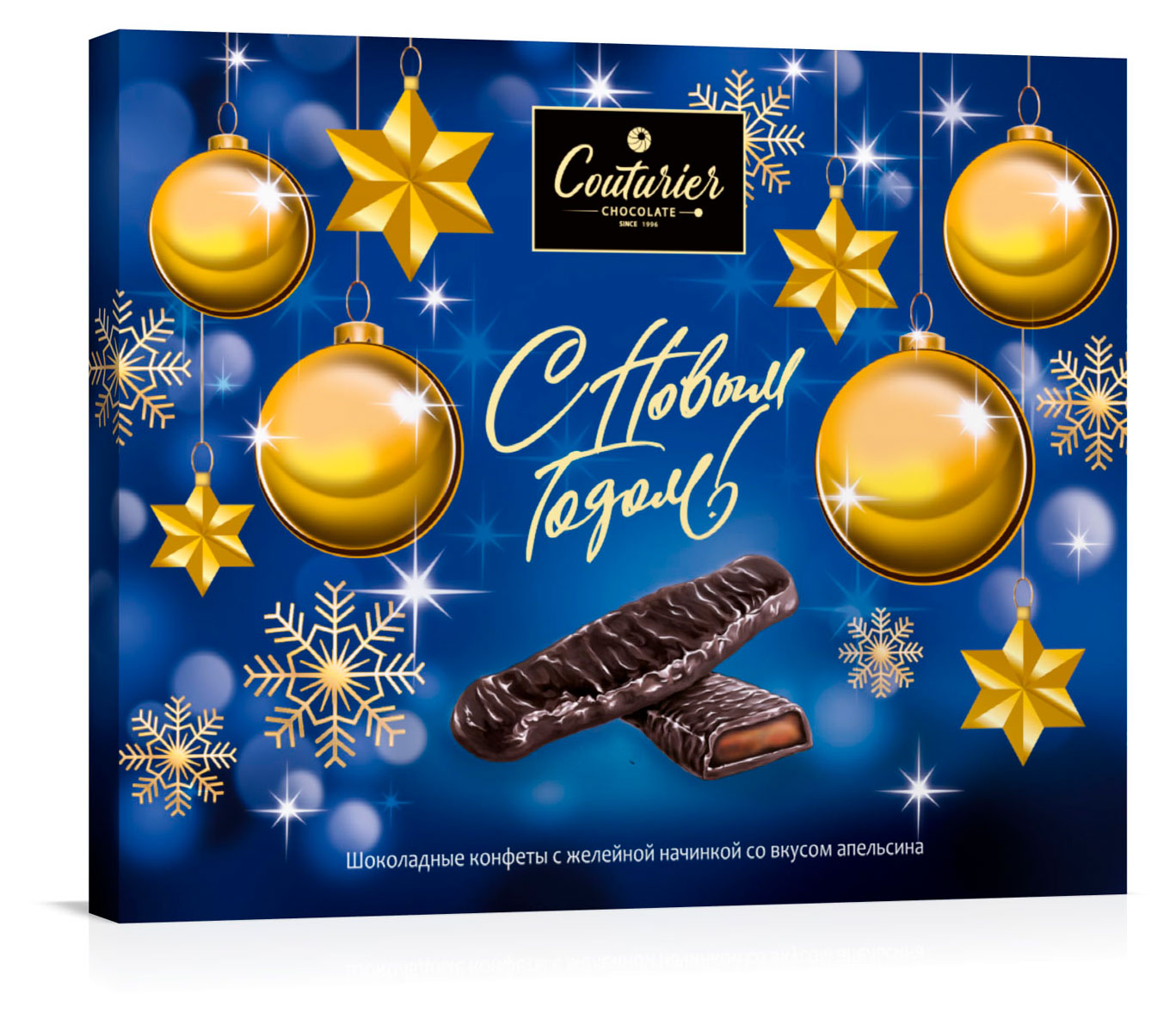 

Набор мармеладных батончиков Couturier Золотые игрушки в шоколаде со вкусом апельсина, 155 г