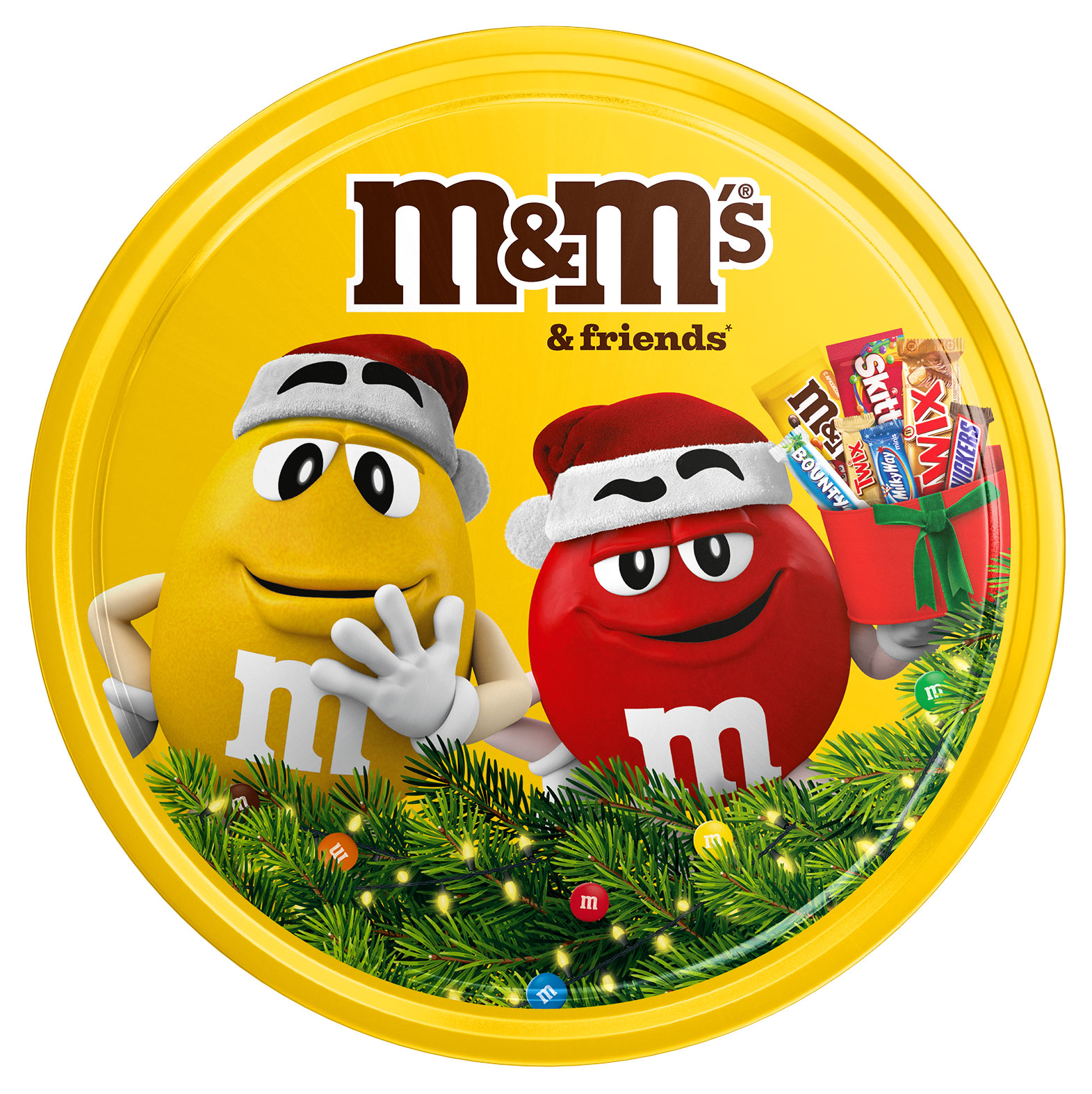 

Подарок новогодний сладкий M&Ms & friends Жестяная банка, 311 г