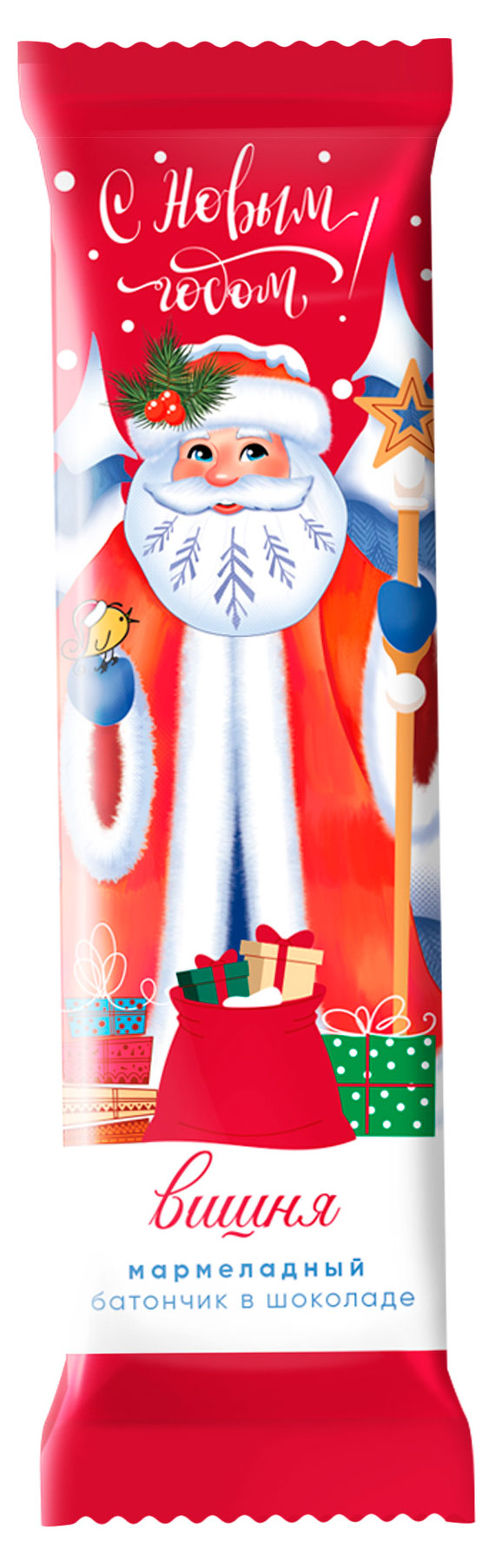 

Батончик мармеладный Couturier в шоколаде Дед Мороз со вкусом вишни, вес