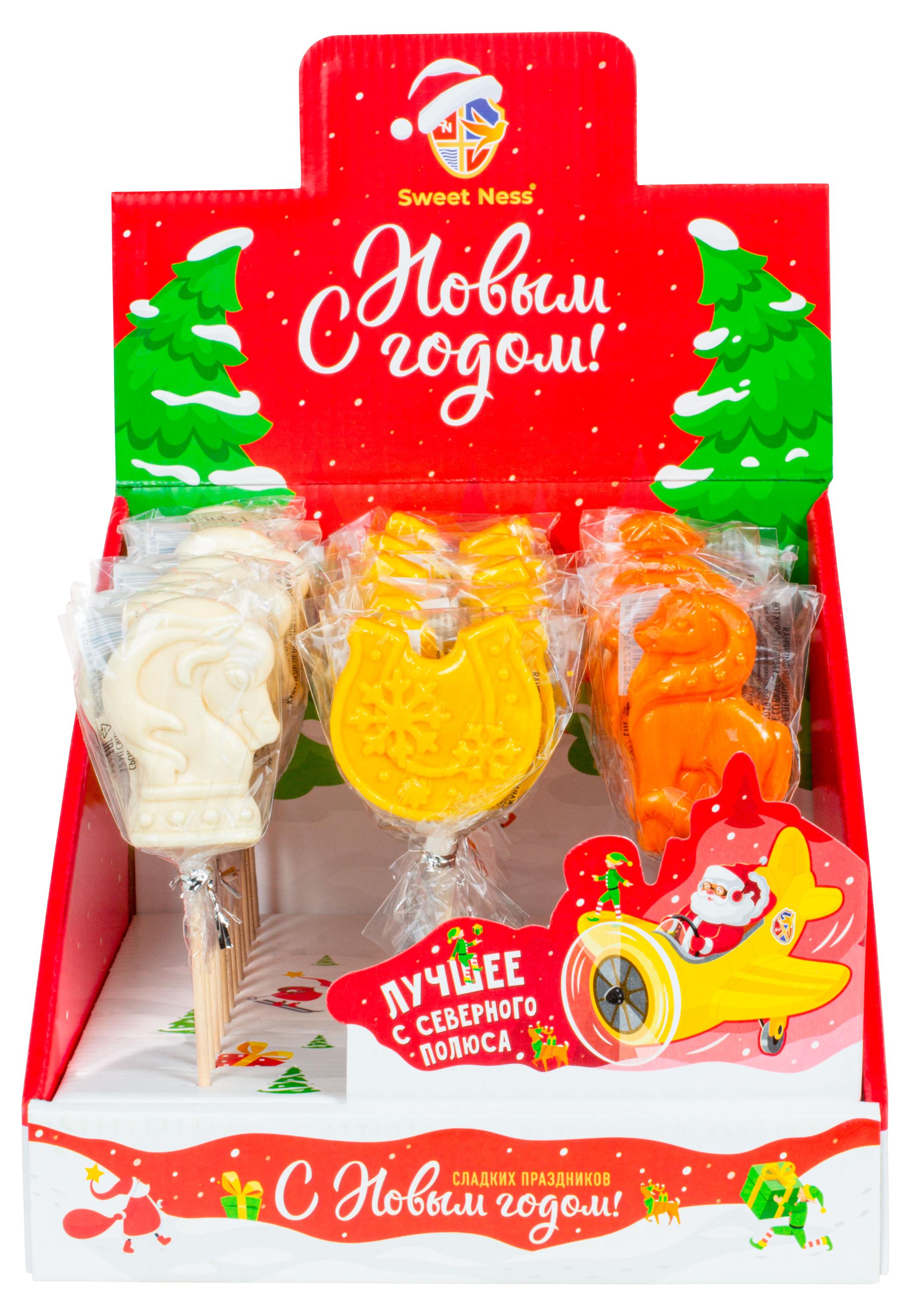 

Карамель леденцовая фигурная Sweet Ness Микс 24 г, 1 шт в ассортименте