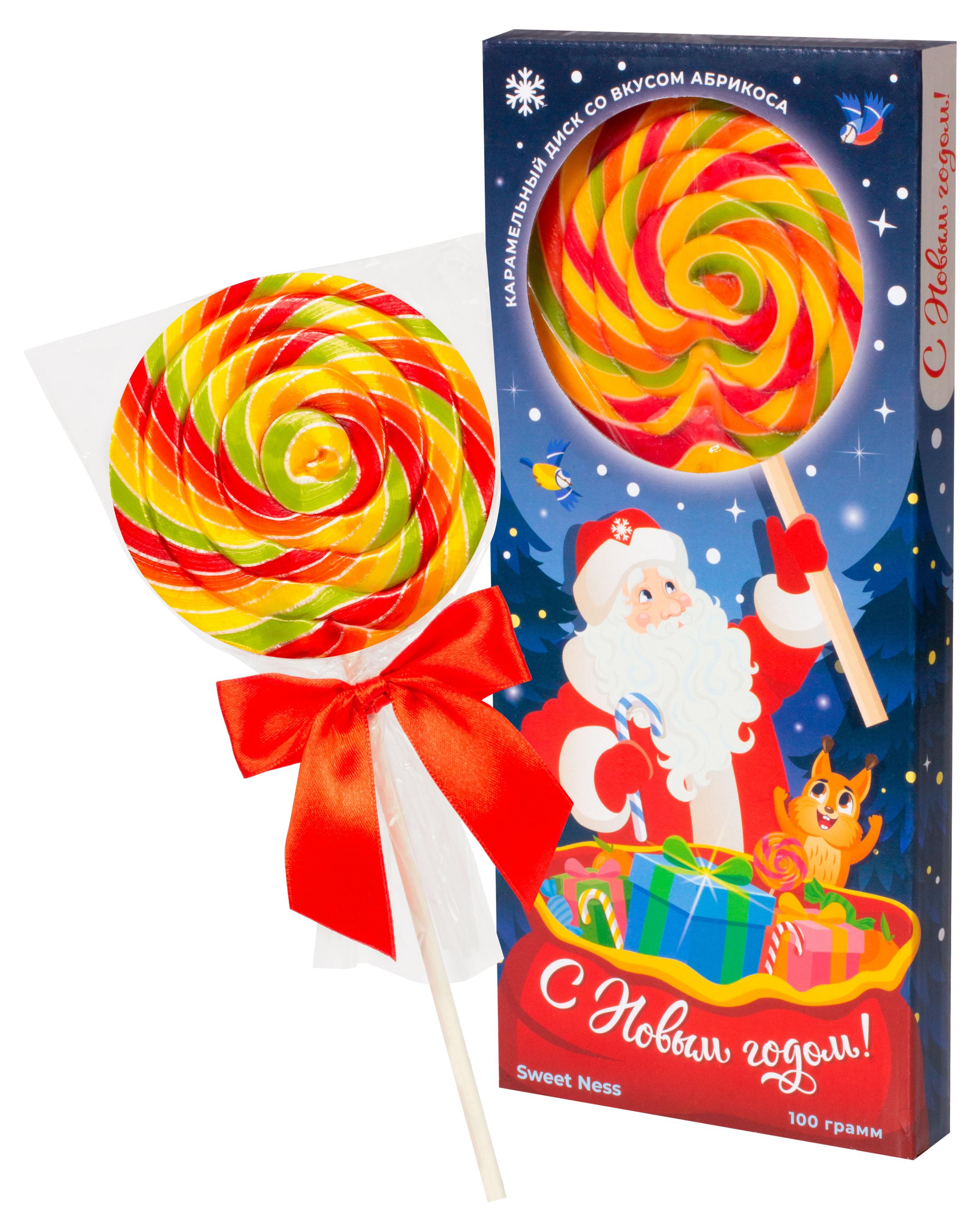 

Карамель леденцовая фигурная Sweet Ness на палочке со вкусом абрикоса, 100 г 1 шт