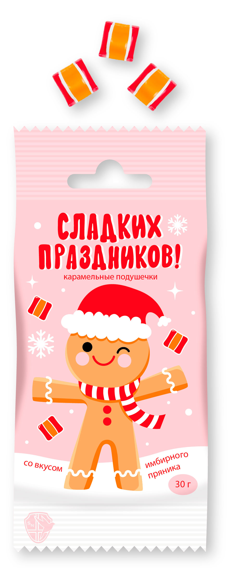 

Карамель леденцовая фигурная Sweet Ness со вкусом имбирного пряника, 30 г 1 шт