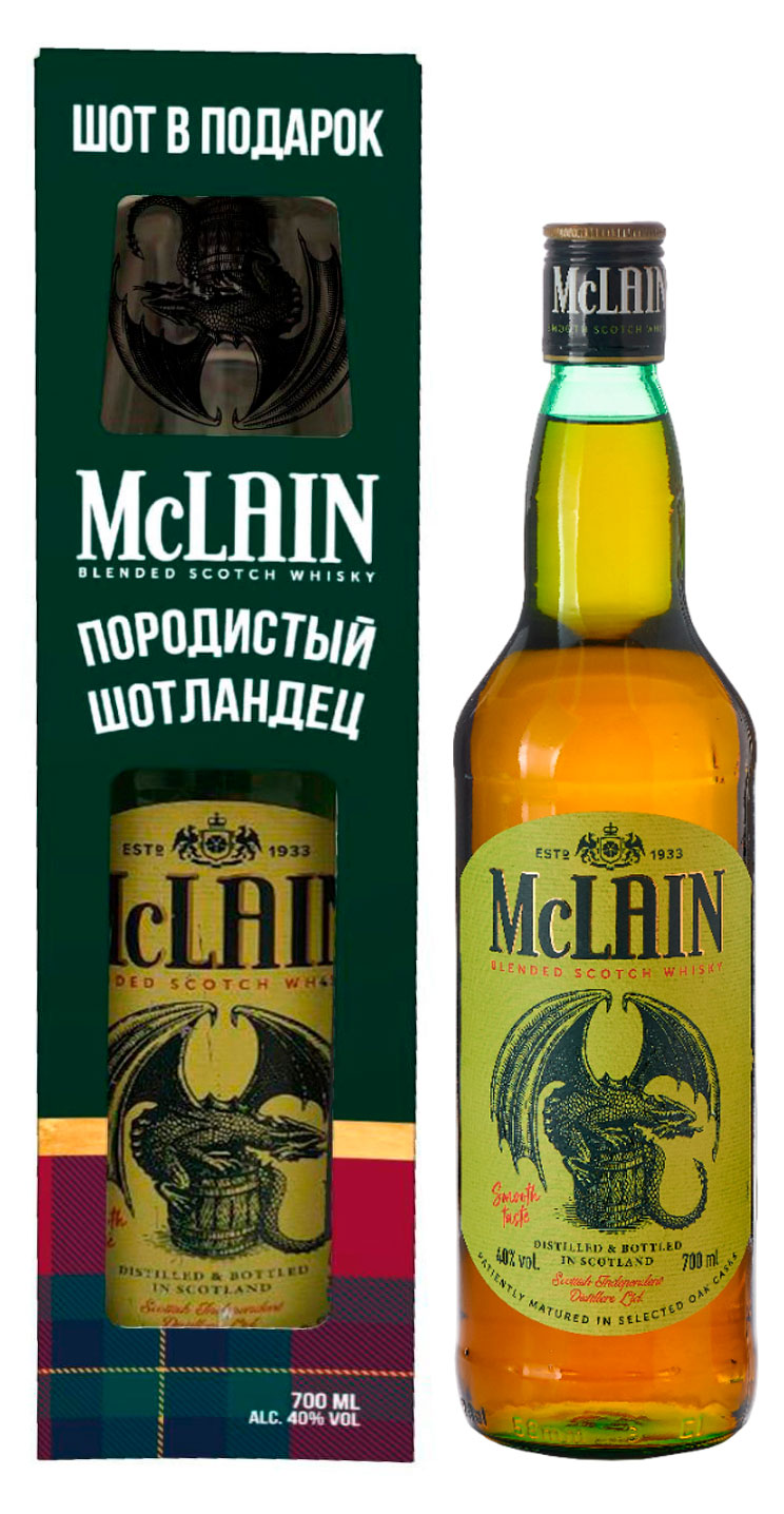 

Виски McLain купажированный с шотом Великобритания, 0,7 л