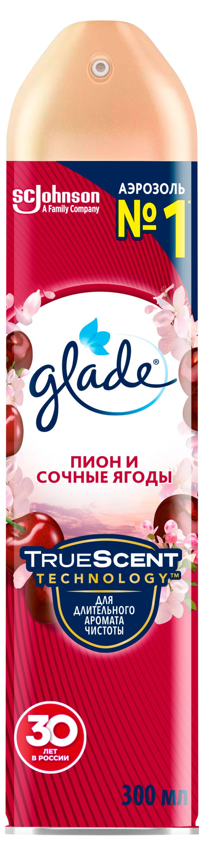 

Освежитель воздуха Glade Аэрозоль Пион и сочные ягоды, 300 мл