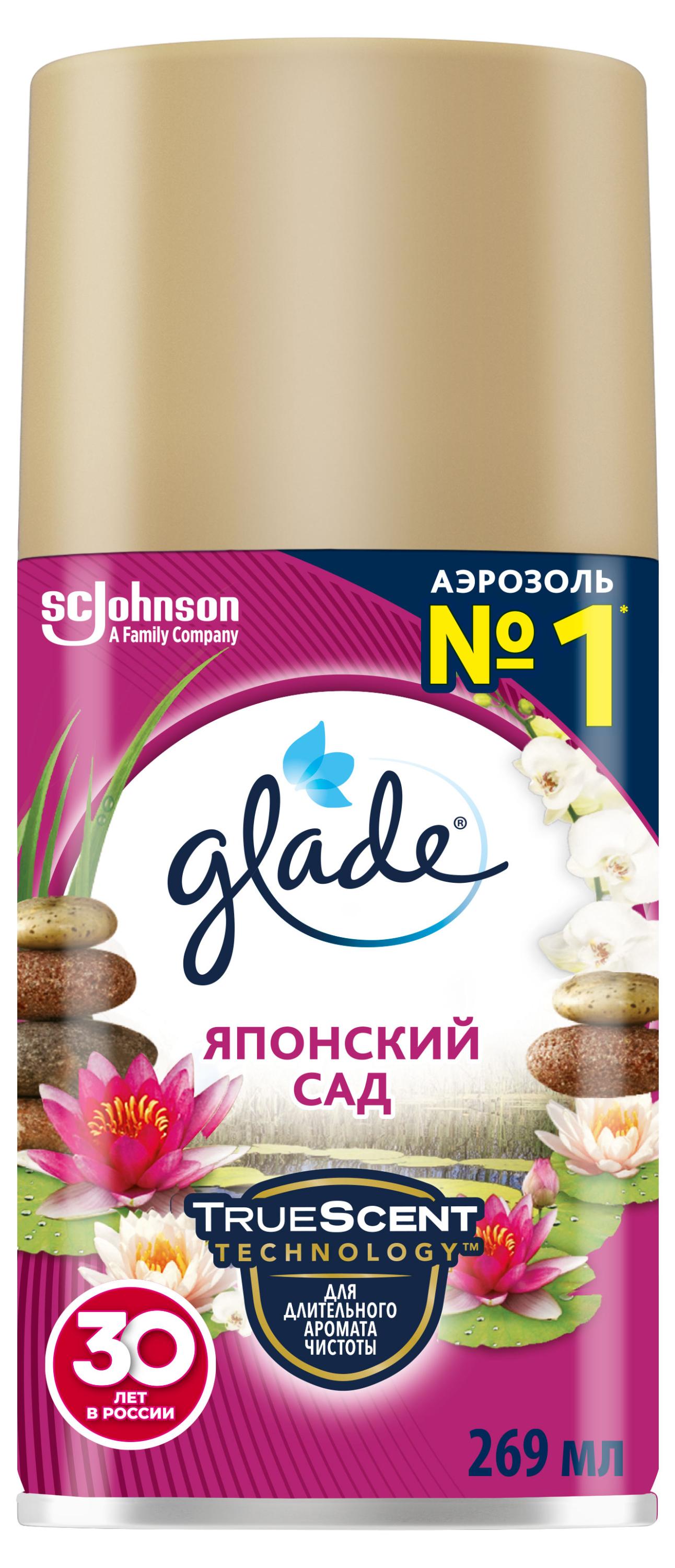 

Освежитель воздуха Glade Automatic Японский сад сменный аэрозольный баллон, 269 мл