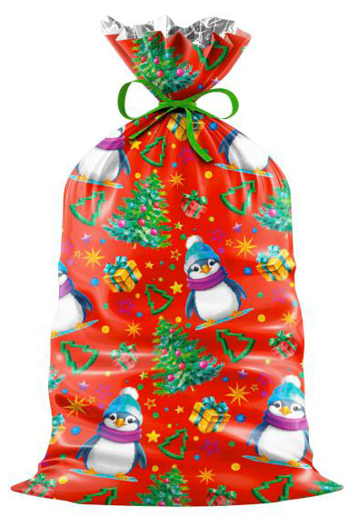 Изображение товара Подарочный пакет с центральным швом 20х50х4,5 см, в ассортименте