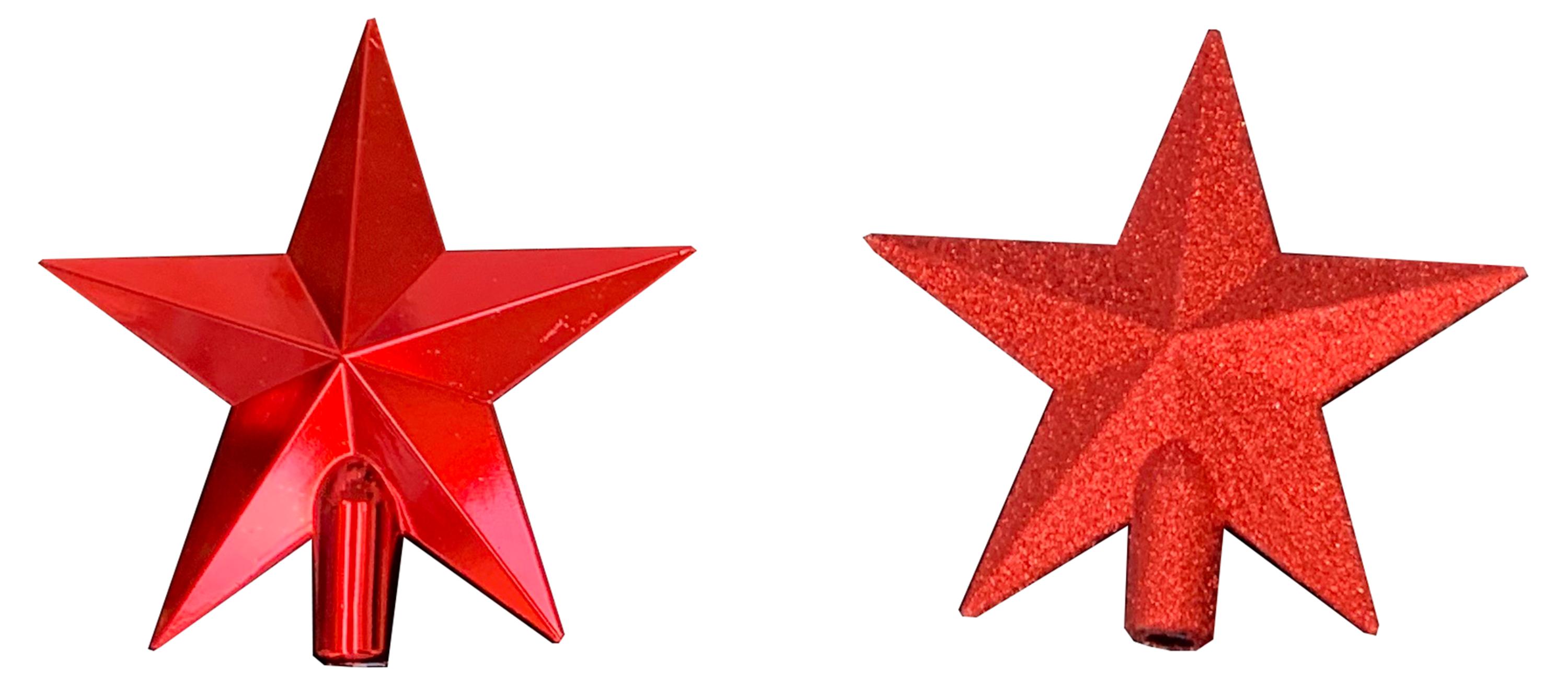 

Верхушка для елки Actuel Звезда красная пластик, 20 см