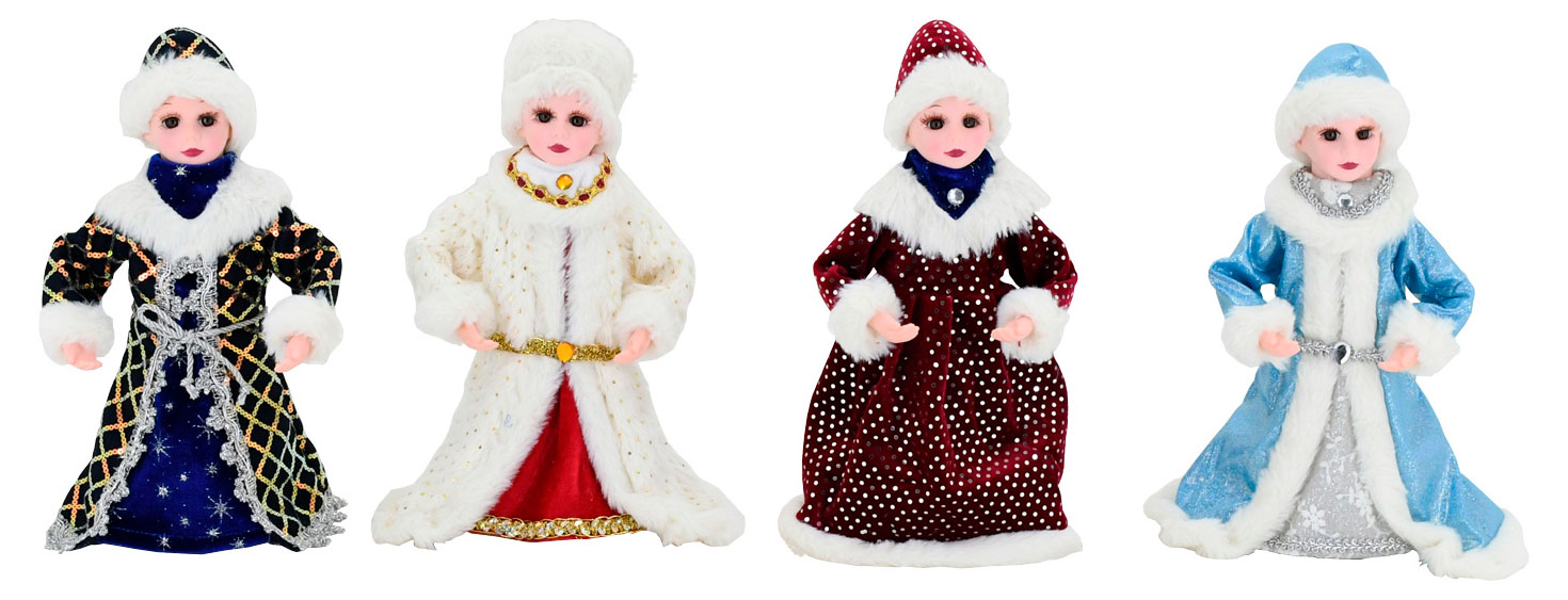 

Фигурка новогодняя Снегурочка 30 см, 1 шт в ассортименте